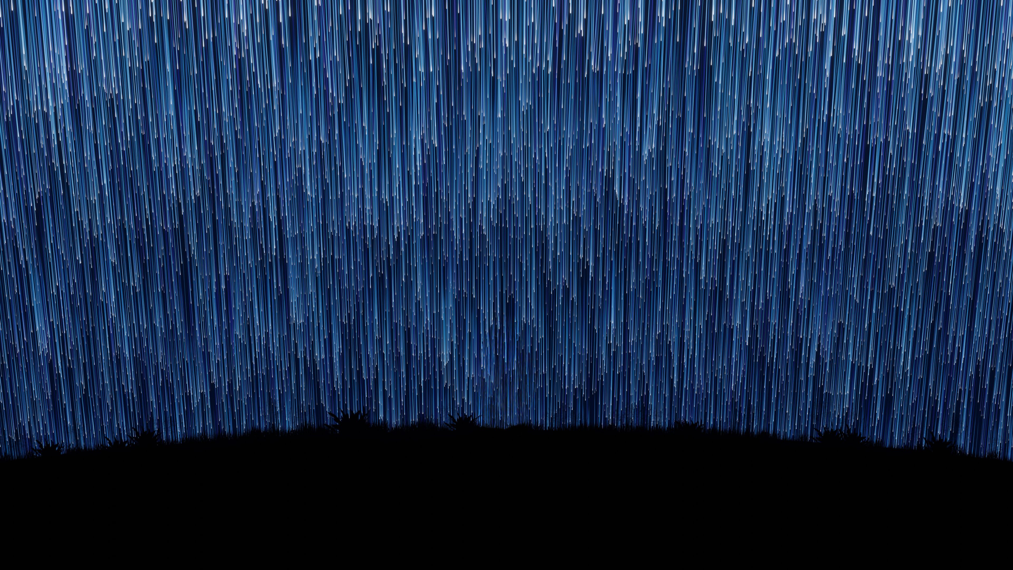 Abstract Silhouette Vertical Lines Glitch Art Pixel Sorting 3840x2160
