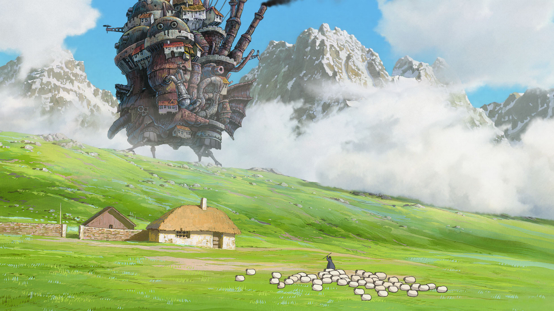 Landscape Clouds Sky Howls Moving Castle Studio Ghibli 1920x1080