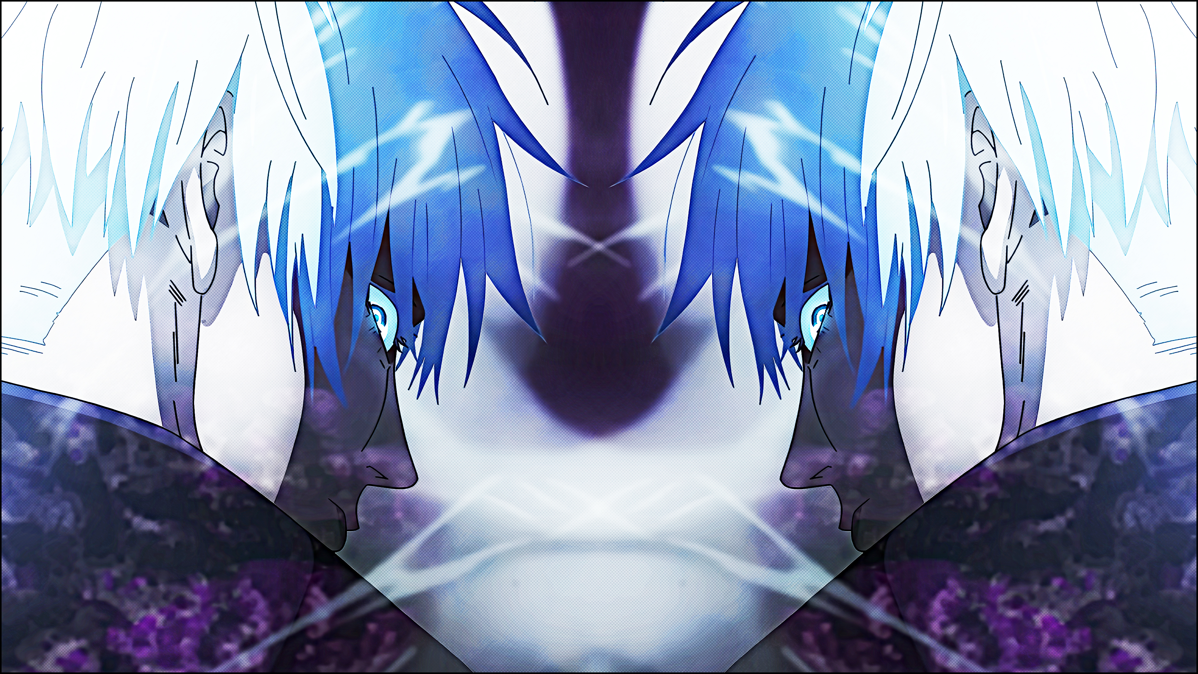 Satoru Gojo Jujutsu Kaisen Anime Men White Hair Blue Eyes 3840x2160