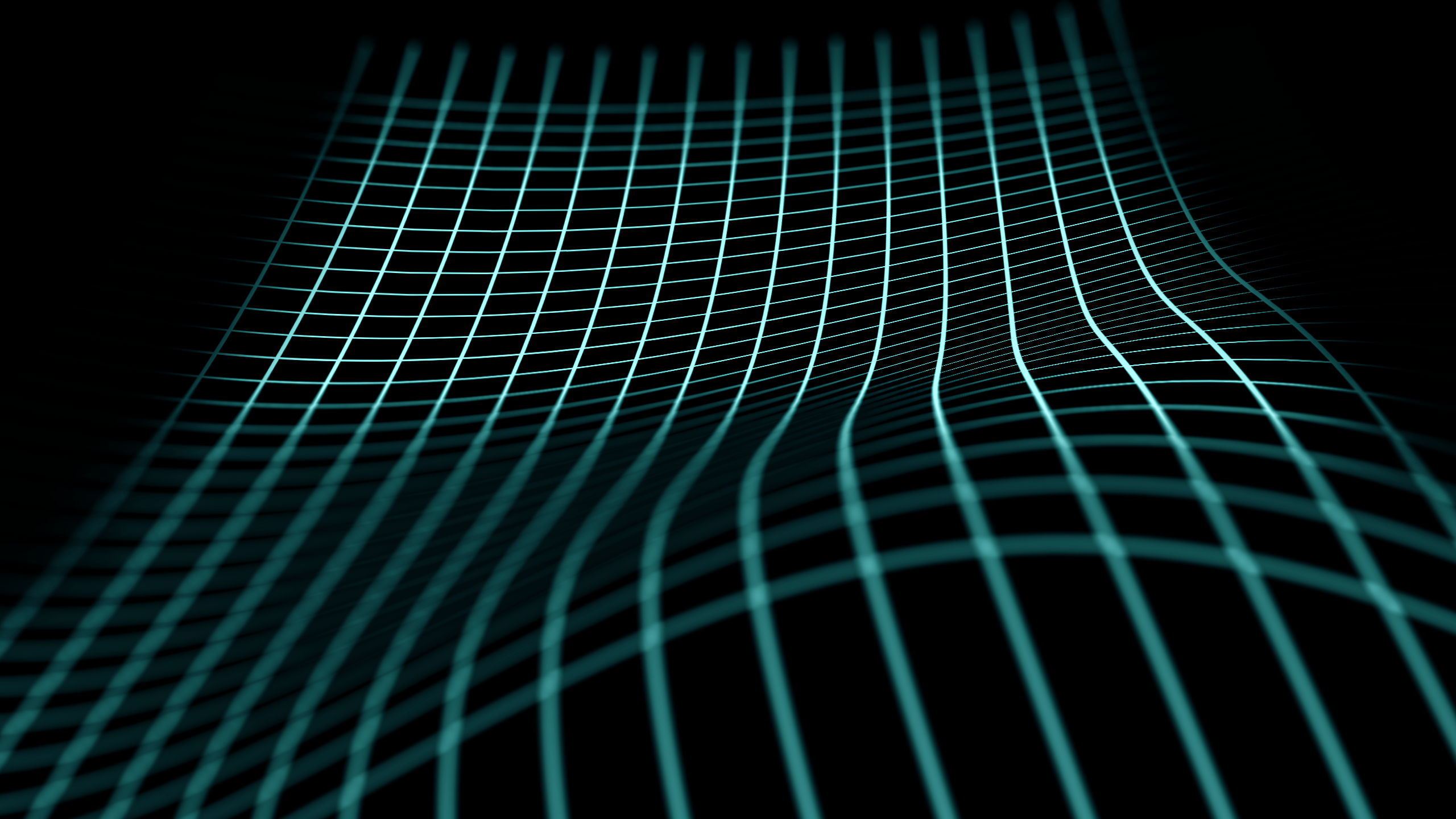 3D Abstract Grid Lines Minimalism Black Background OmarLuna Waves Abstract 2560x1440