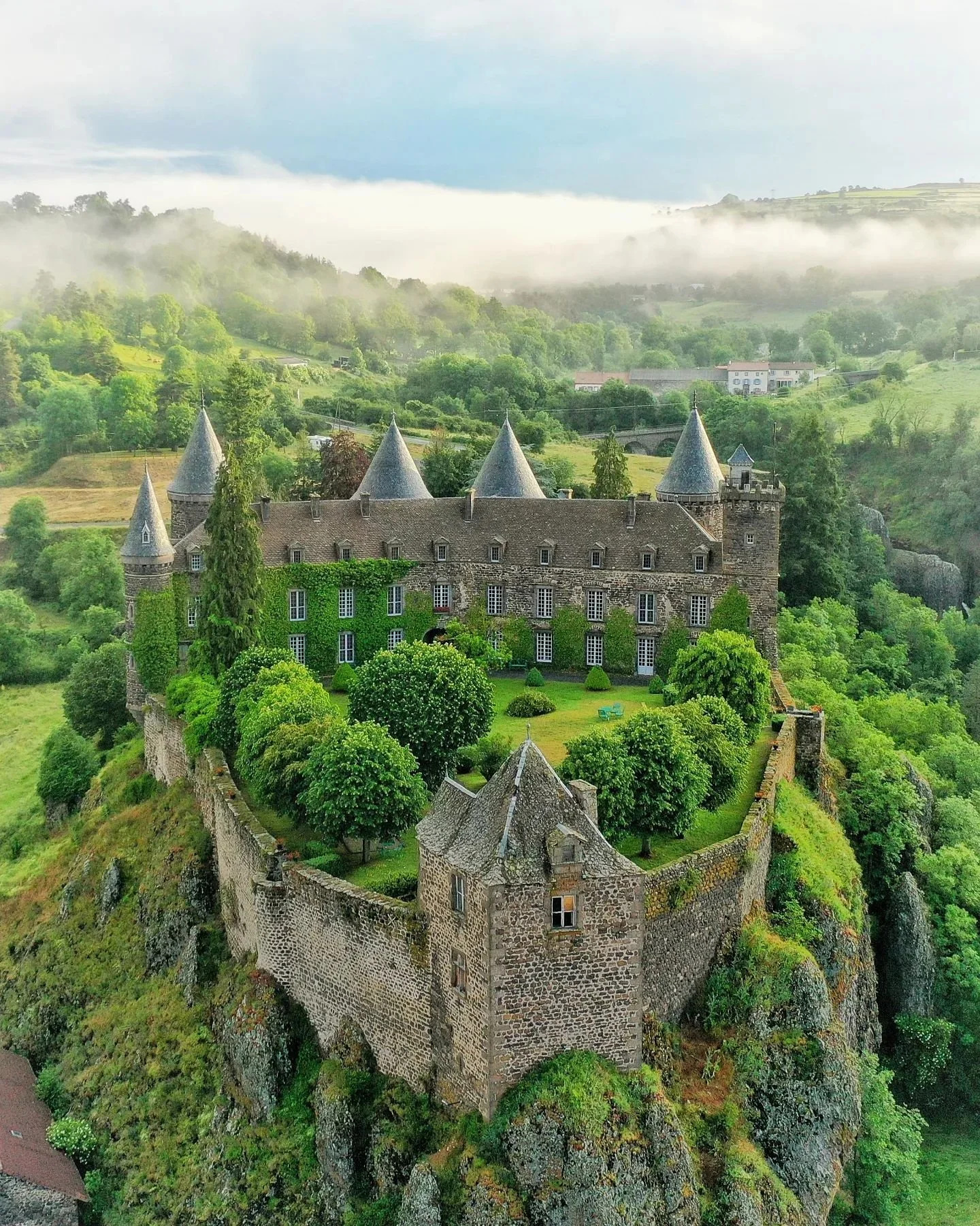 Photography Nature Castle Chateau Du Sailhant France Landscape 1440x1800