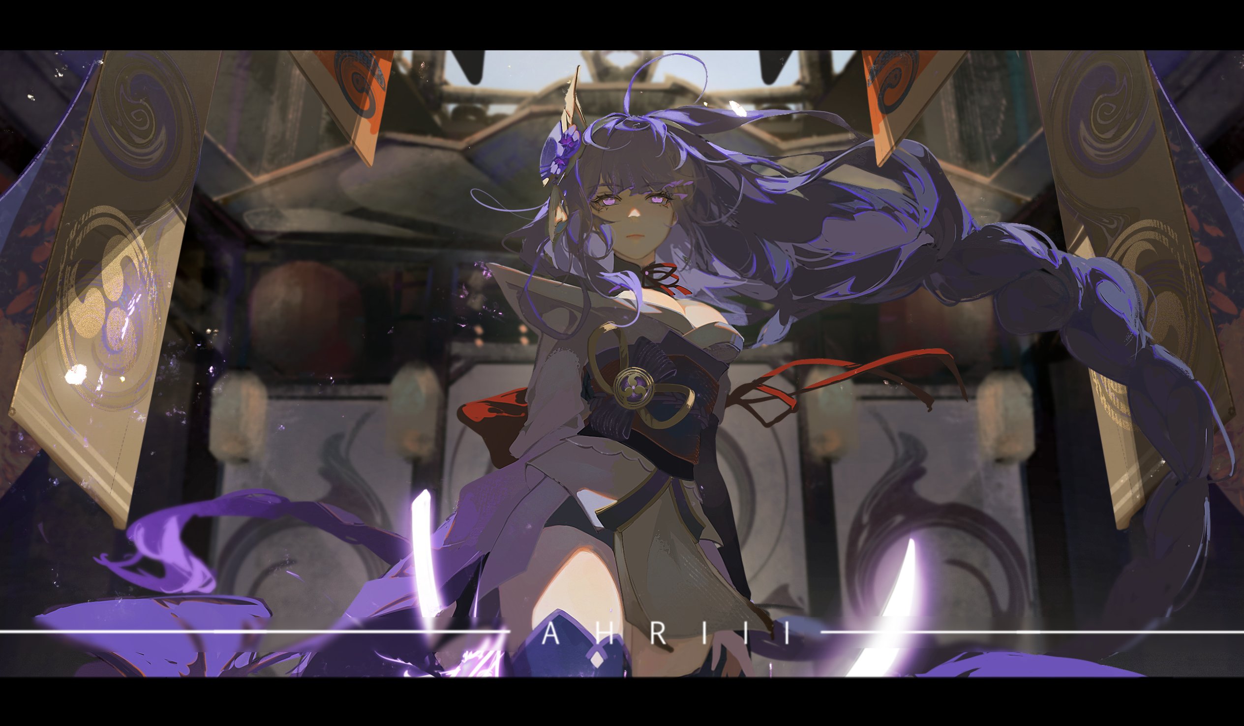 Genshin Impact Raiden Shogun Genshin Impact Anime Girls Ahriii7 2529x1476