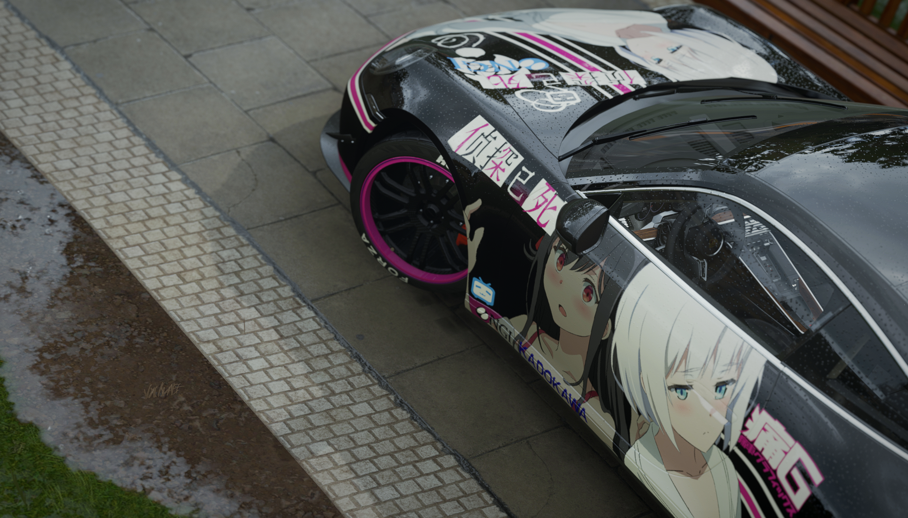 Forza Horizon 4 Forza Forza Horizon Porsche Porsche 911 Flowers Itasha Natsunagi Nagisa Tannteihamou 2916x1664