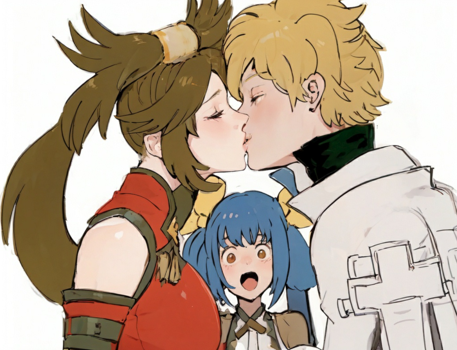 Guilty Gear Guilty Gear Strive Kuradoberi Jam Ky Kiske Dizzy Guilty Gear Ky X Jam Kissing Anime Coup 1467x1123