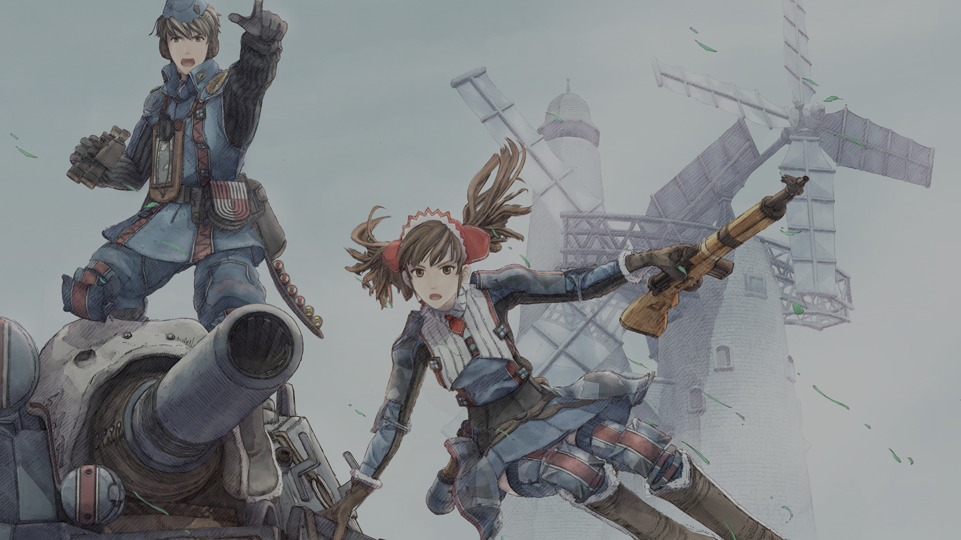 Valkyria Chronicles Anime Girls 1920x1080