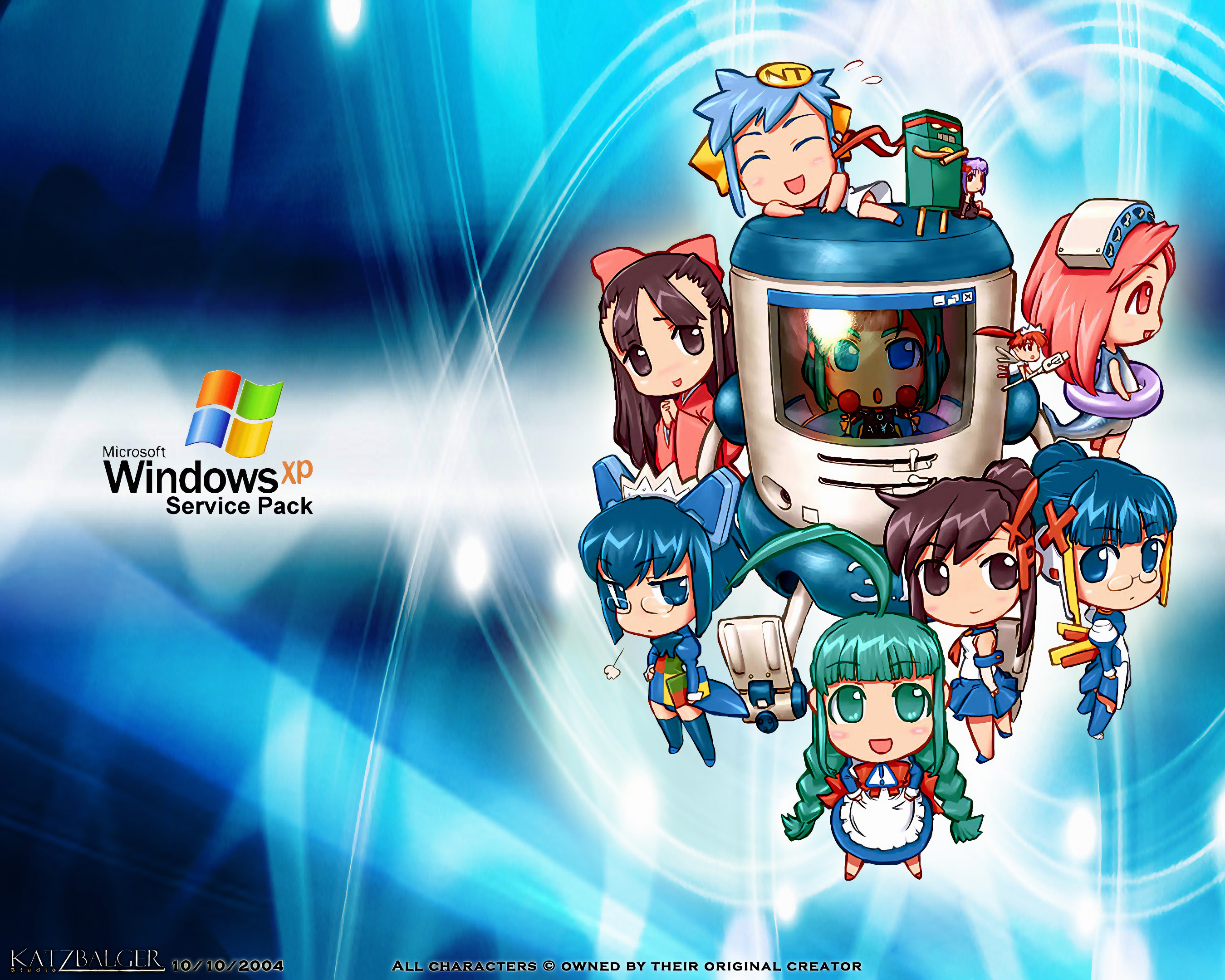 OS Tan Chibi Retro Computers Internet Memes 2000s Glass Microsoft Windows XP Windows 7 Windows 95 Wi 2700x2160