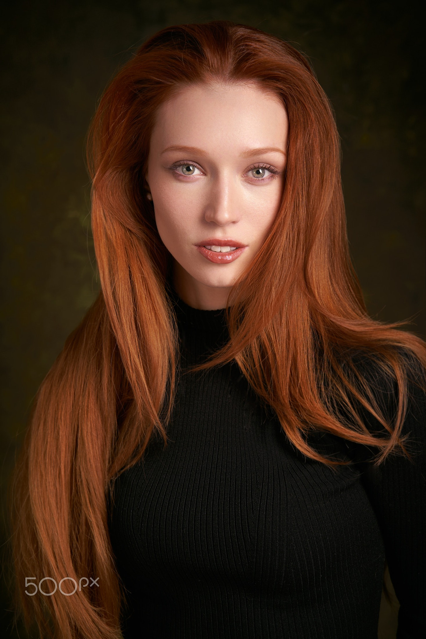 Alexander Vinogradov Women Redhead Black Clothing Portrait Looking At Viewer 1366x2048