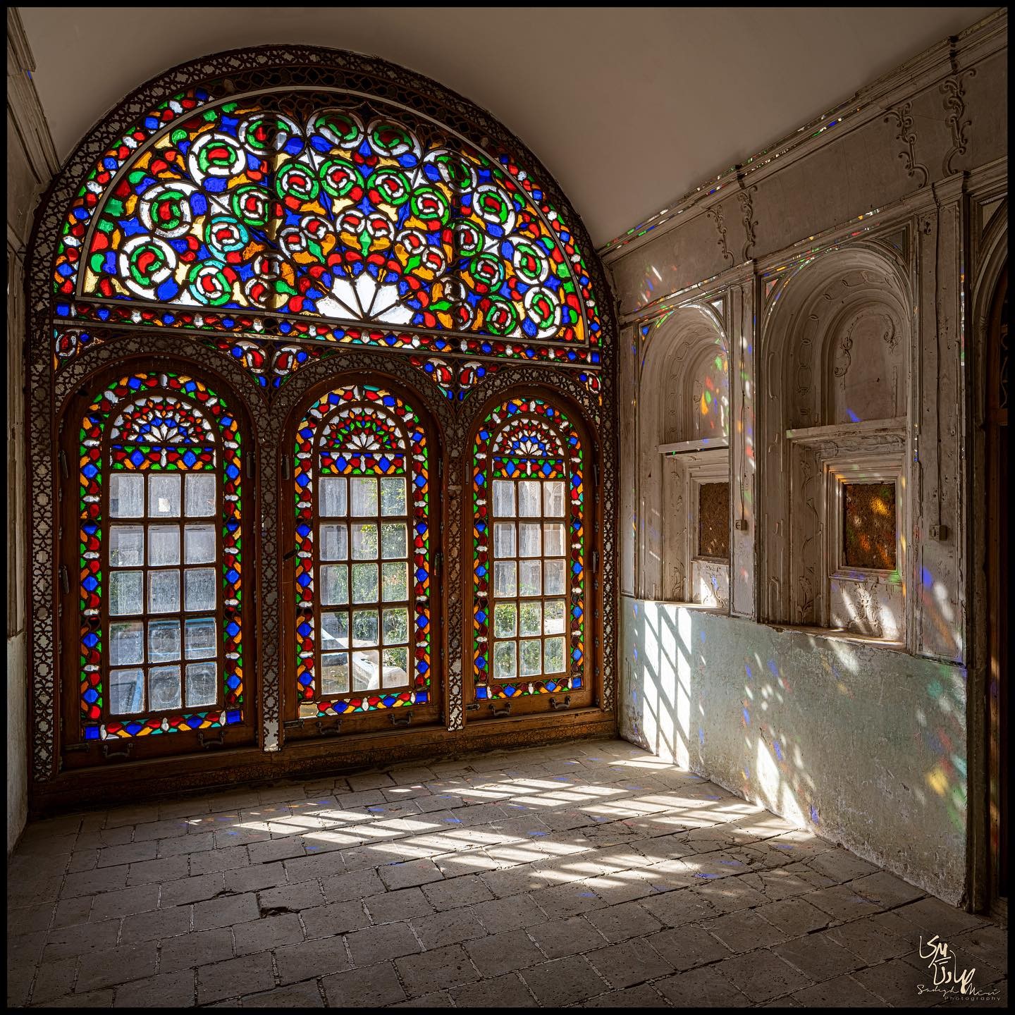 Iran Architecture Mosaic Glass Door 1440x1440