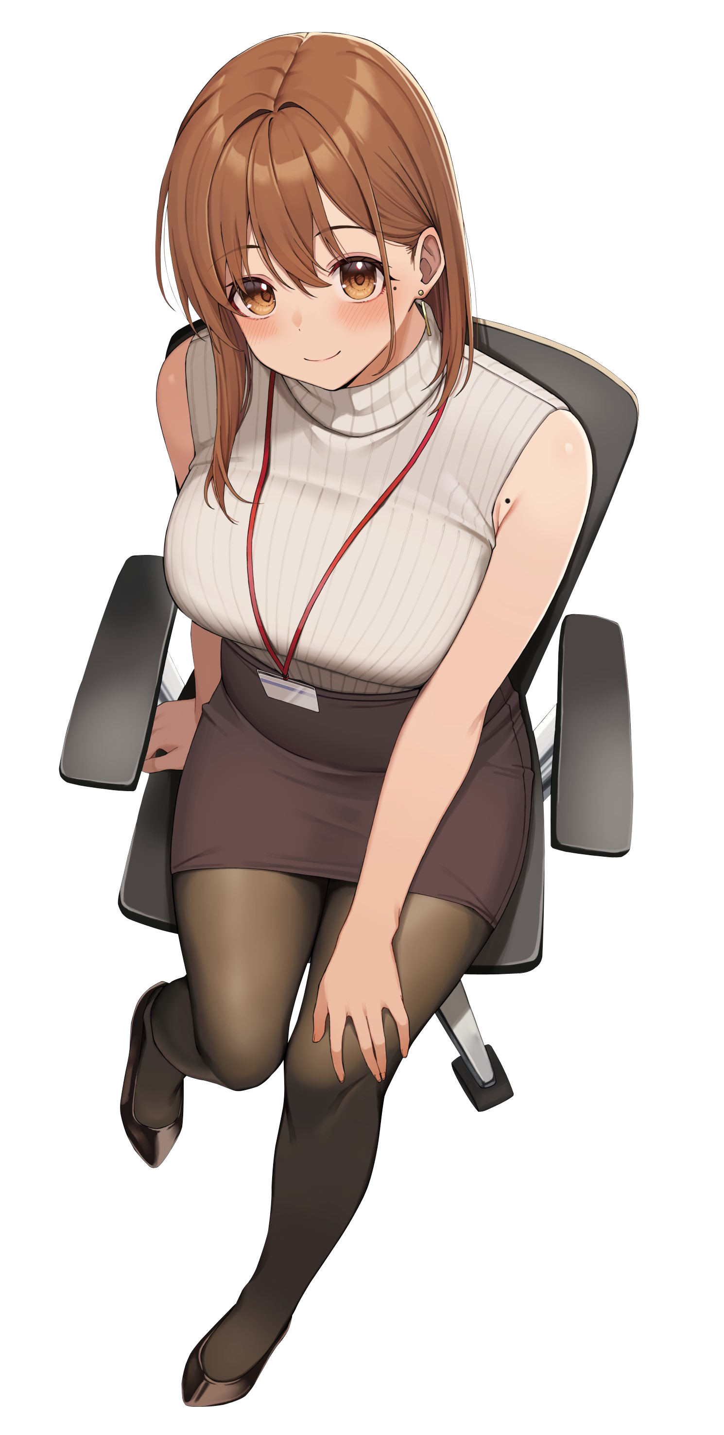 Office Girl Anime Girls Transparent Background 1490x2953