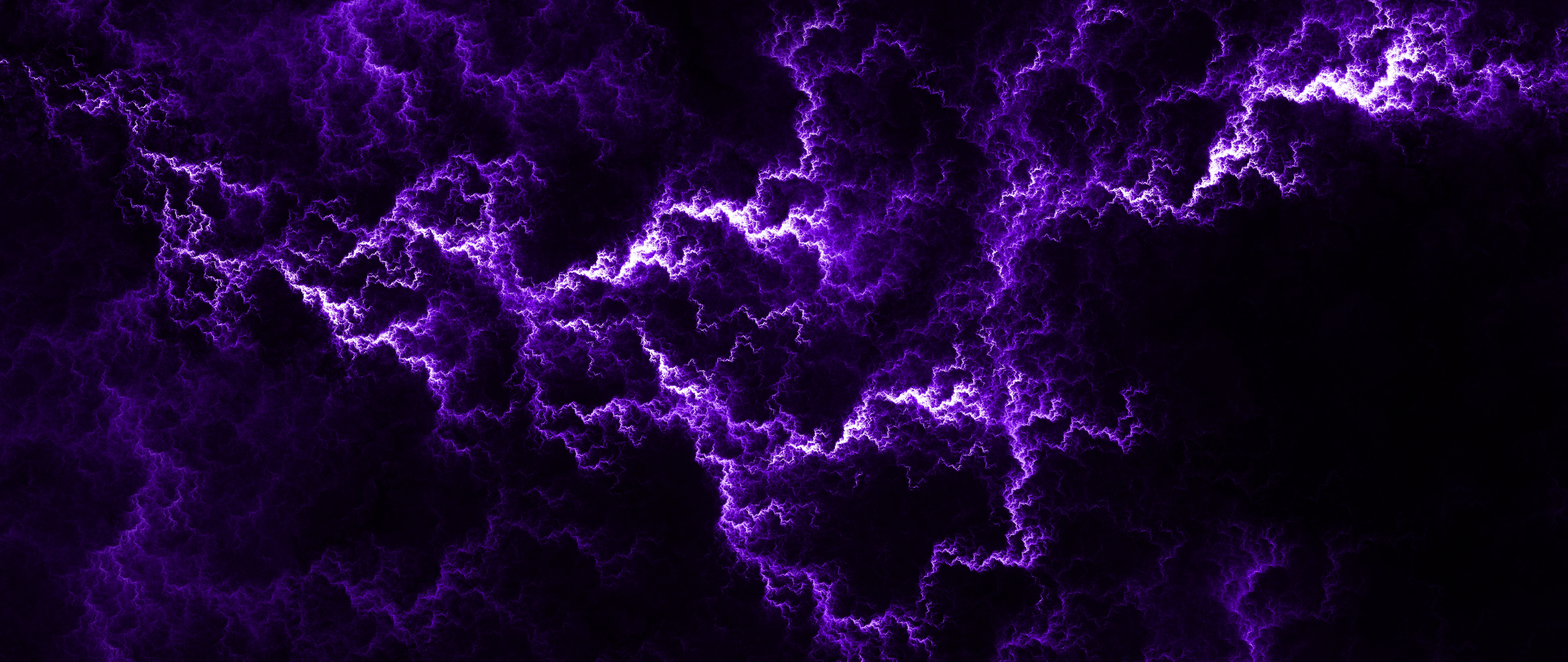Purple Digital Art Lightning Abstract 7500x3164