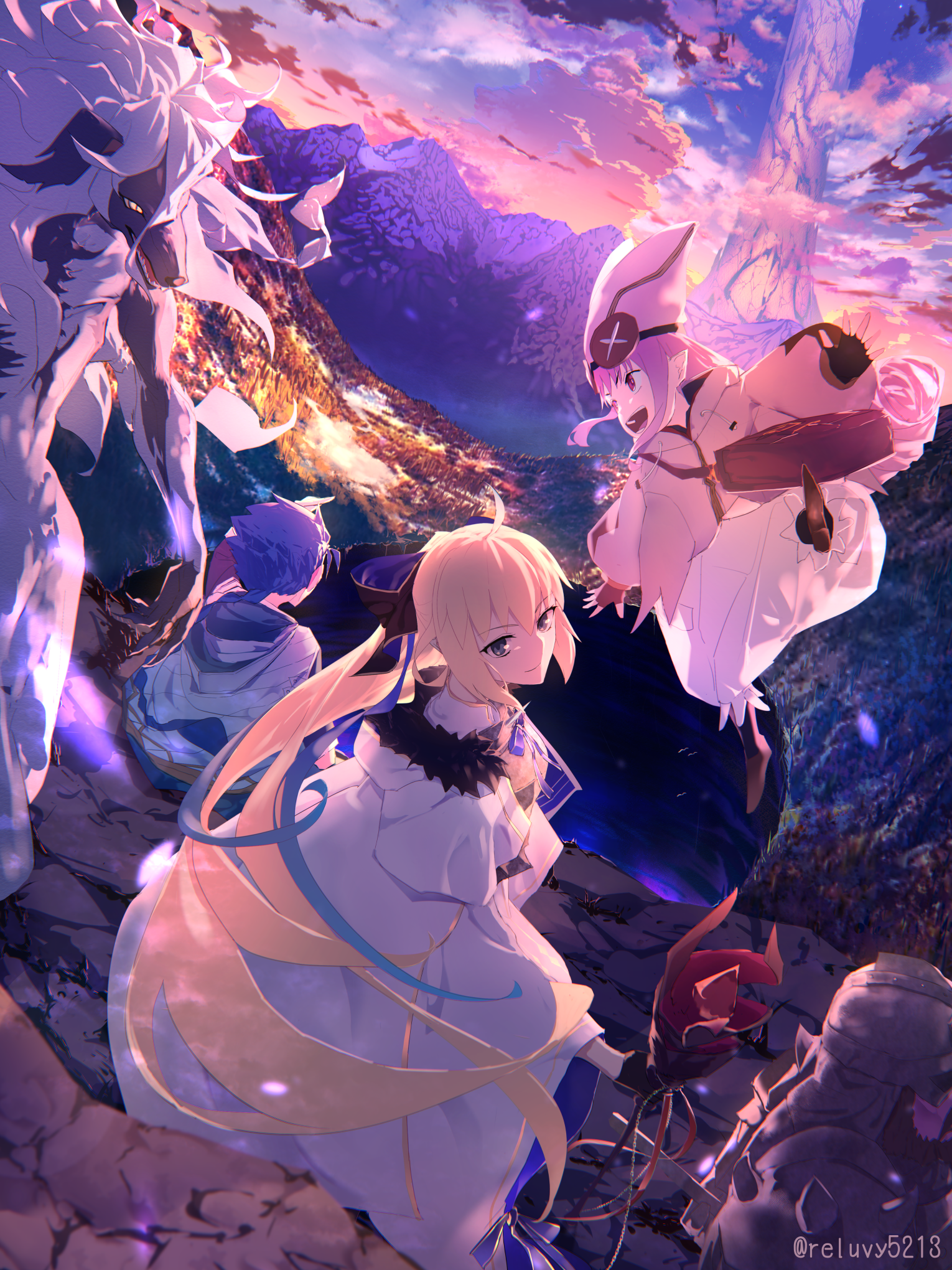Fate Series Outdoors Portrait Display Long Hair Group Of People Sunrise Tonelico Fate Beryl Gut Cu C 1530x2040