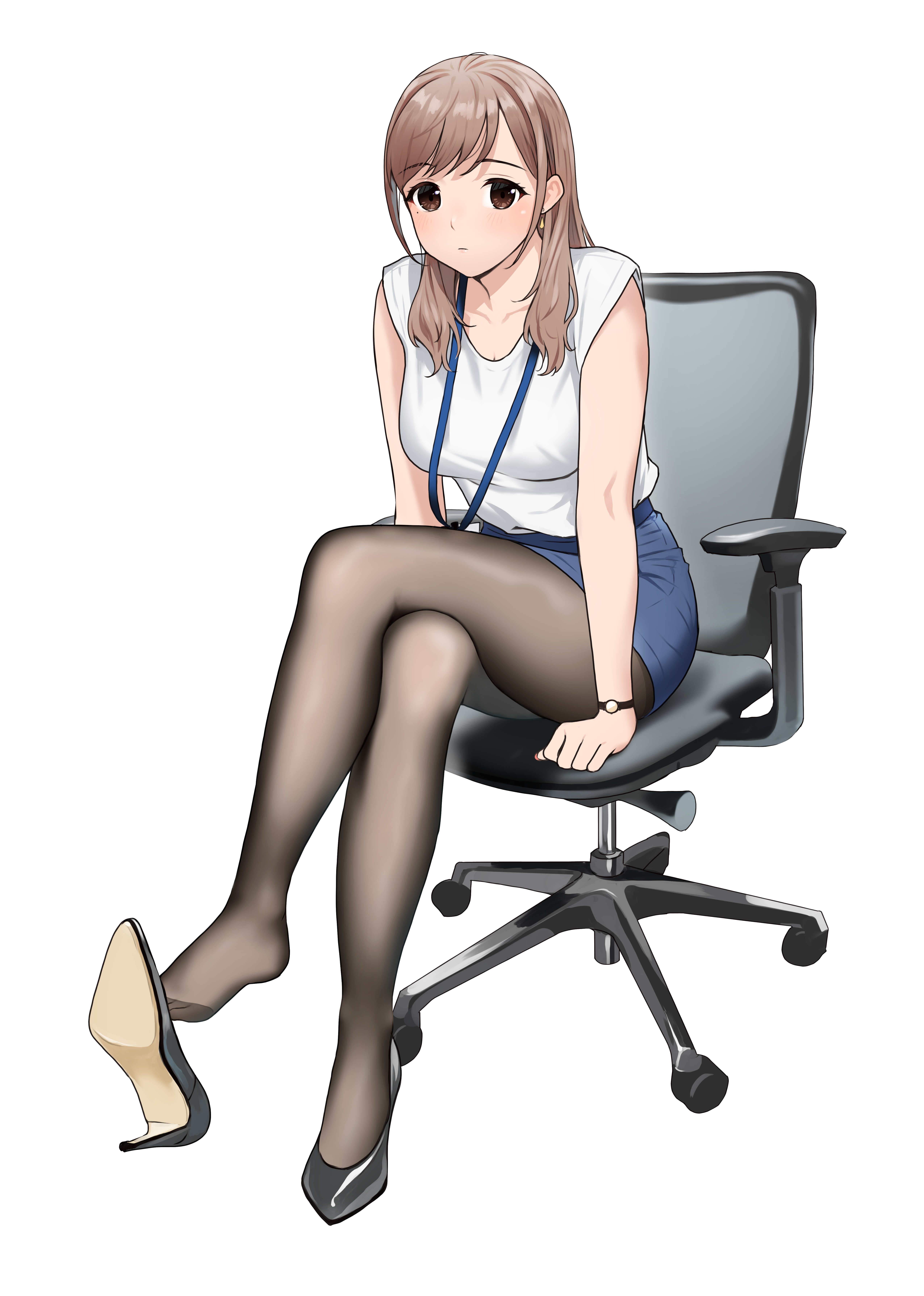 Office Girl Anime Girls Transparent Background 5102x7157