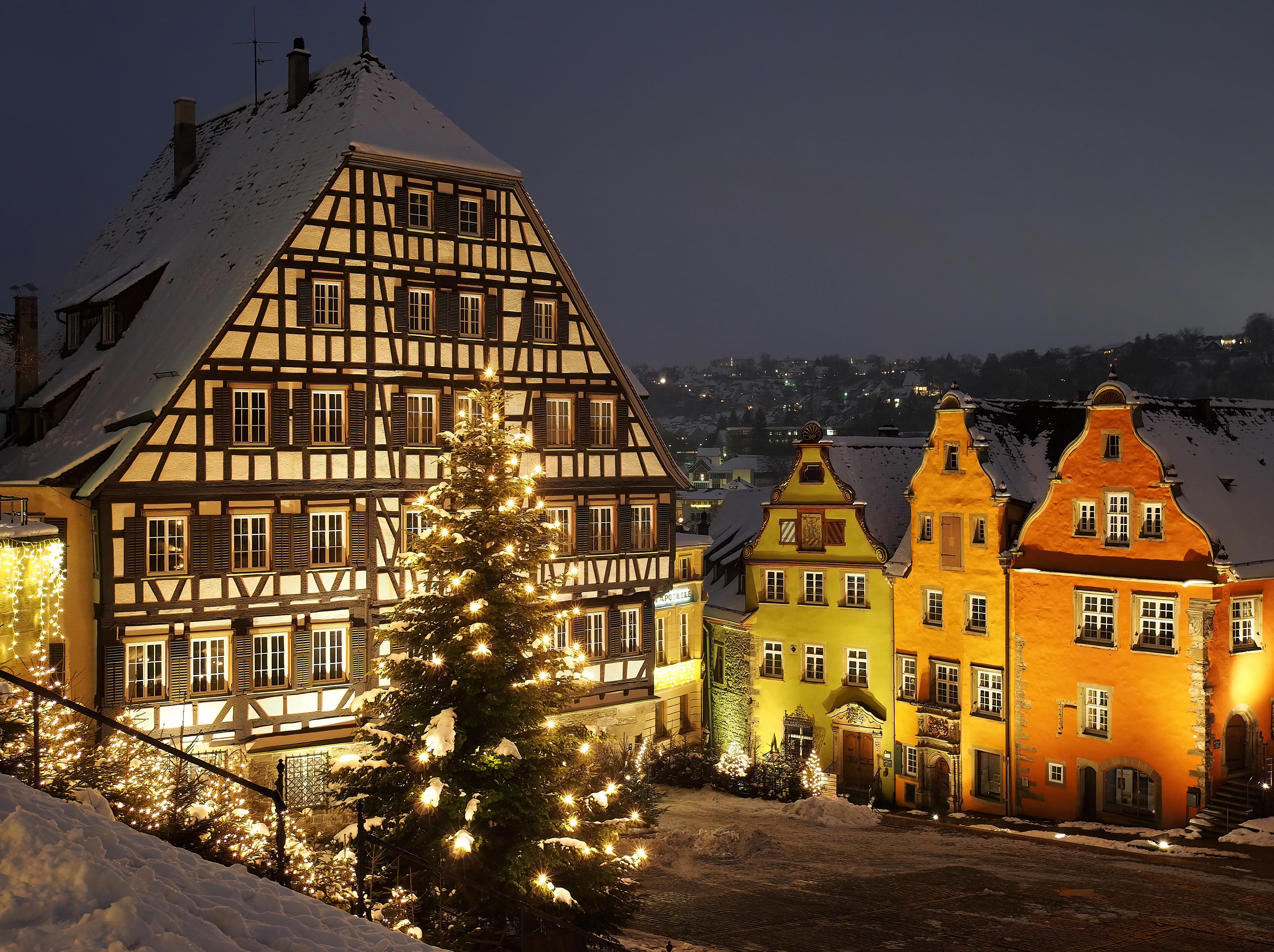 Winter Germany Building Photography Christmas Tree Snow 4522x3382