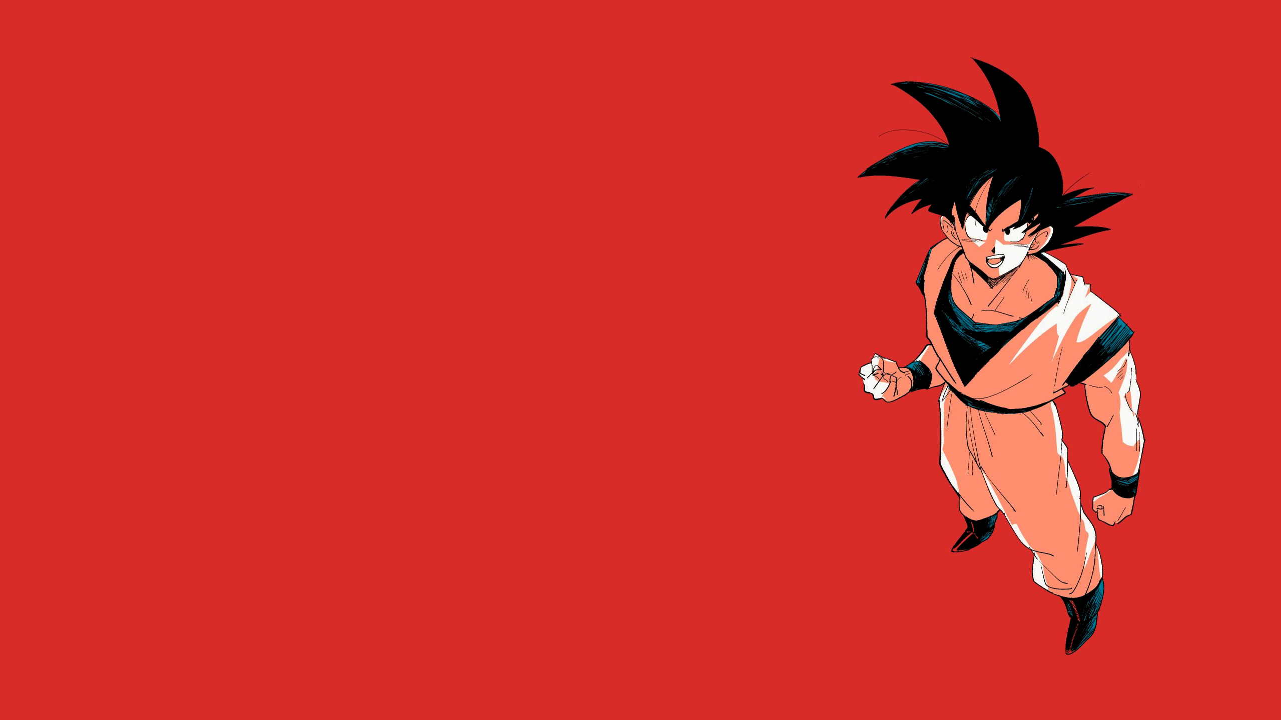Son Goku Dragon Ball Dragon Ball Z Saiyan Black Hair Minimalism Muscular Martial Arts Anime Boys Ani 2560x1440