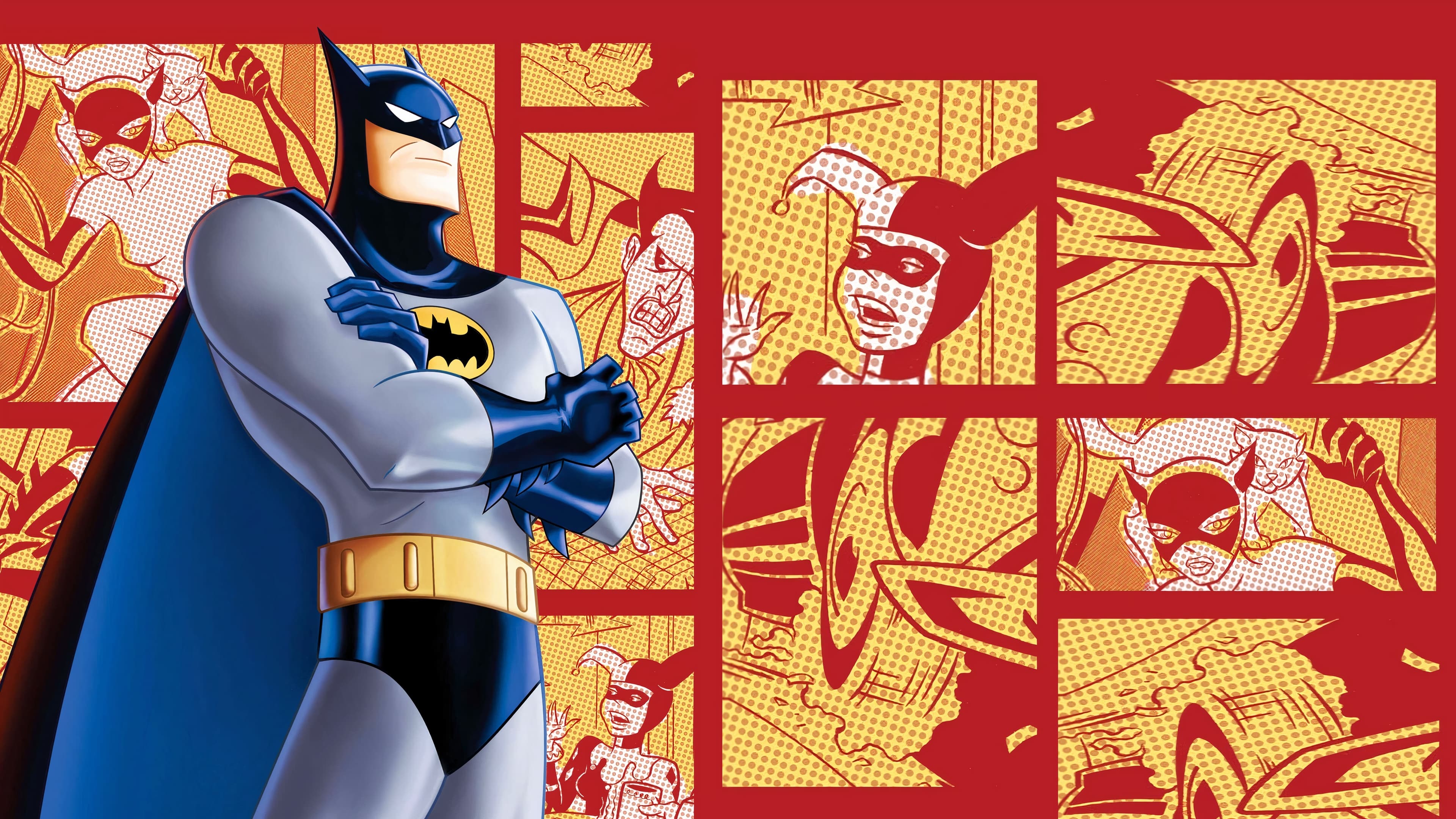 Batman The Animated Series Batman Mask Batman Joker Harley Quinn Catwoman 3840x2160