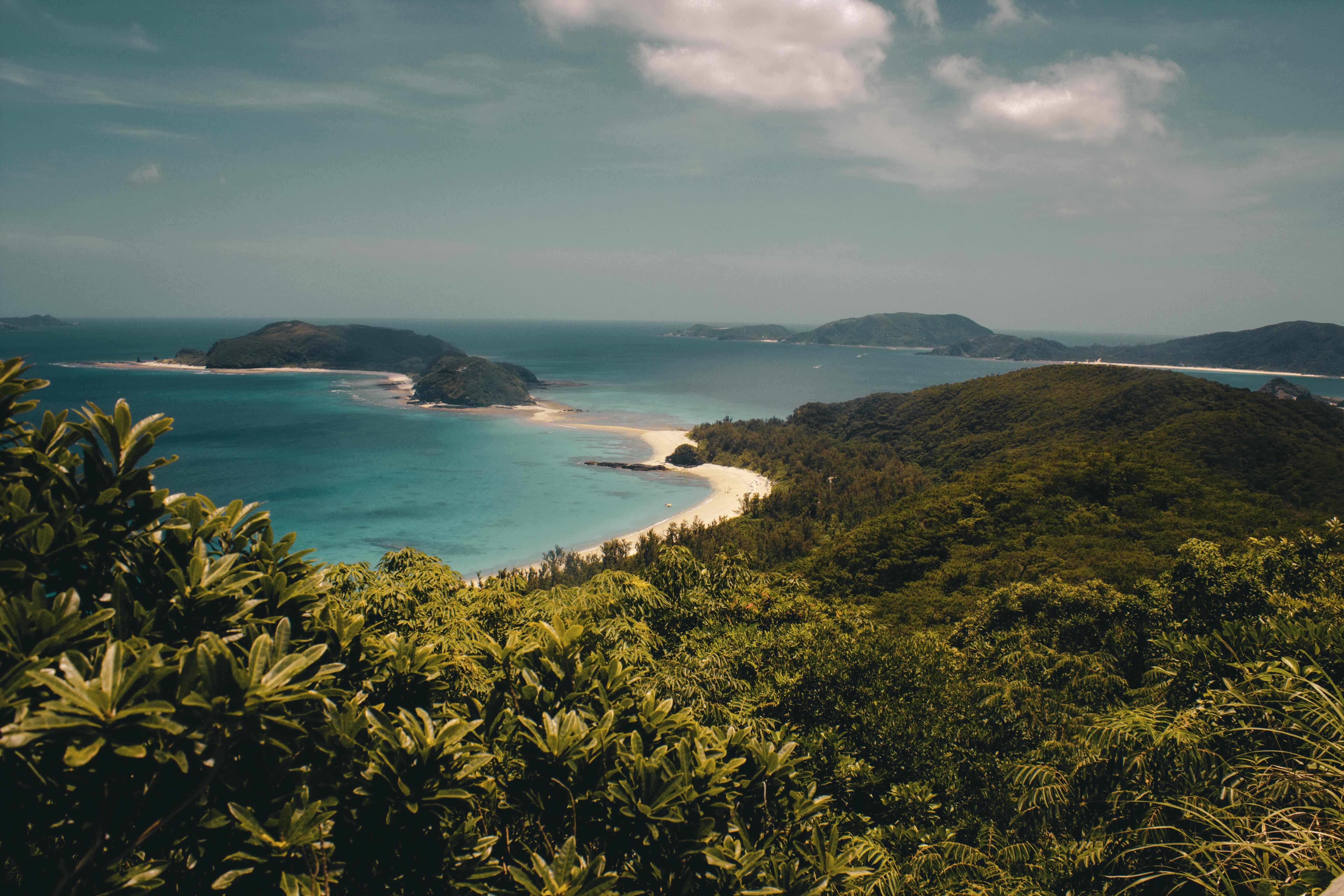 Landscape Island Nature Forest Japan Asia Beach Sea Clouds 5184x3456