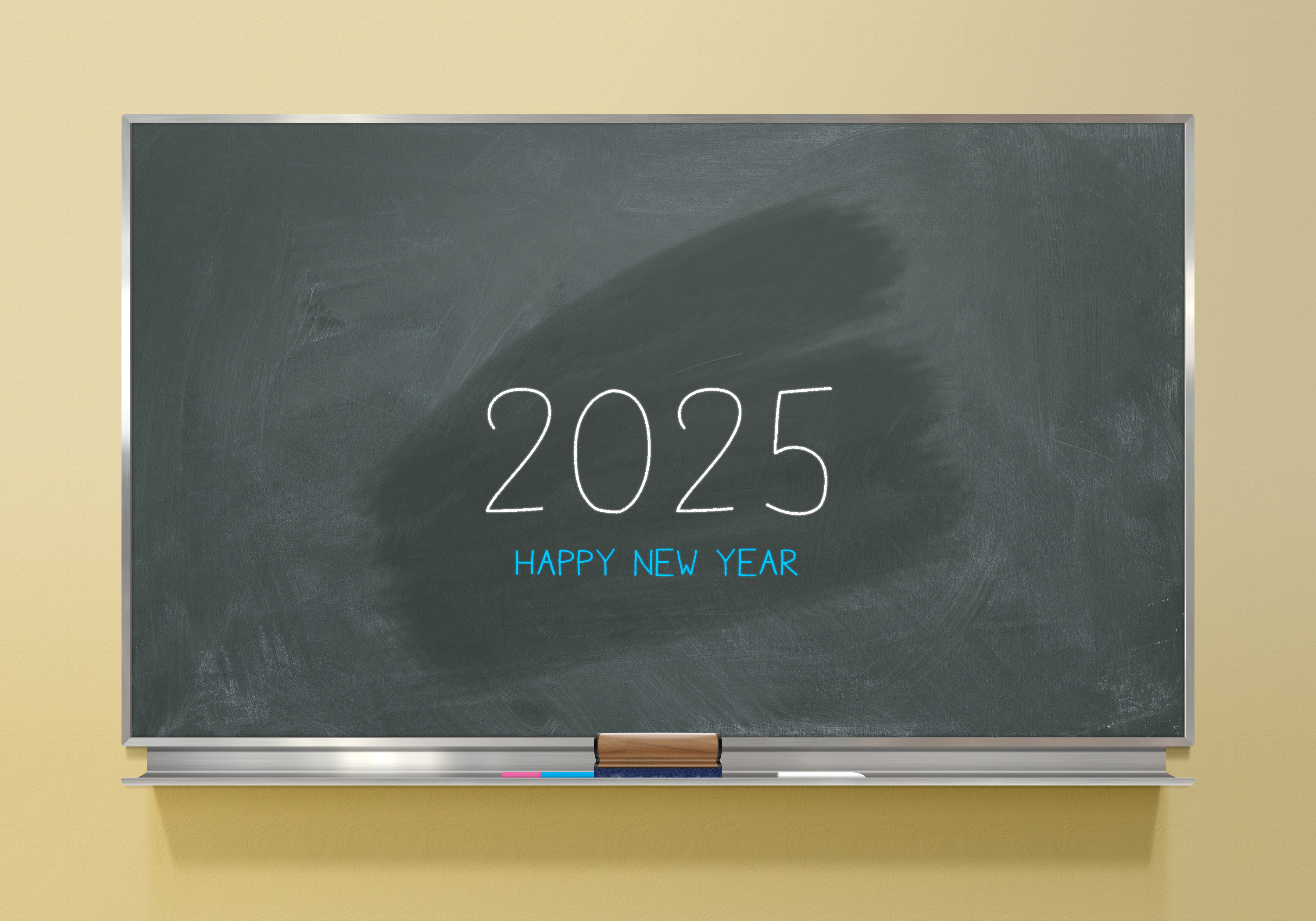 2025 Year New Year Chalkboard 3000x2100