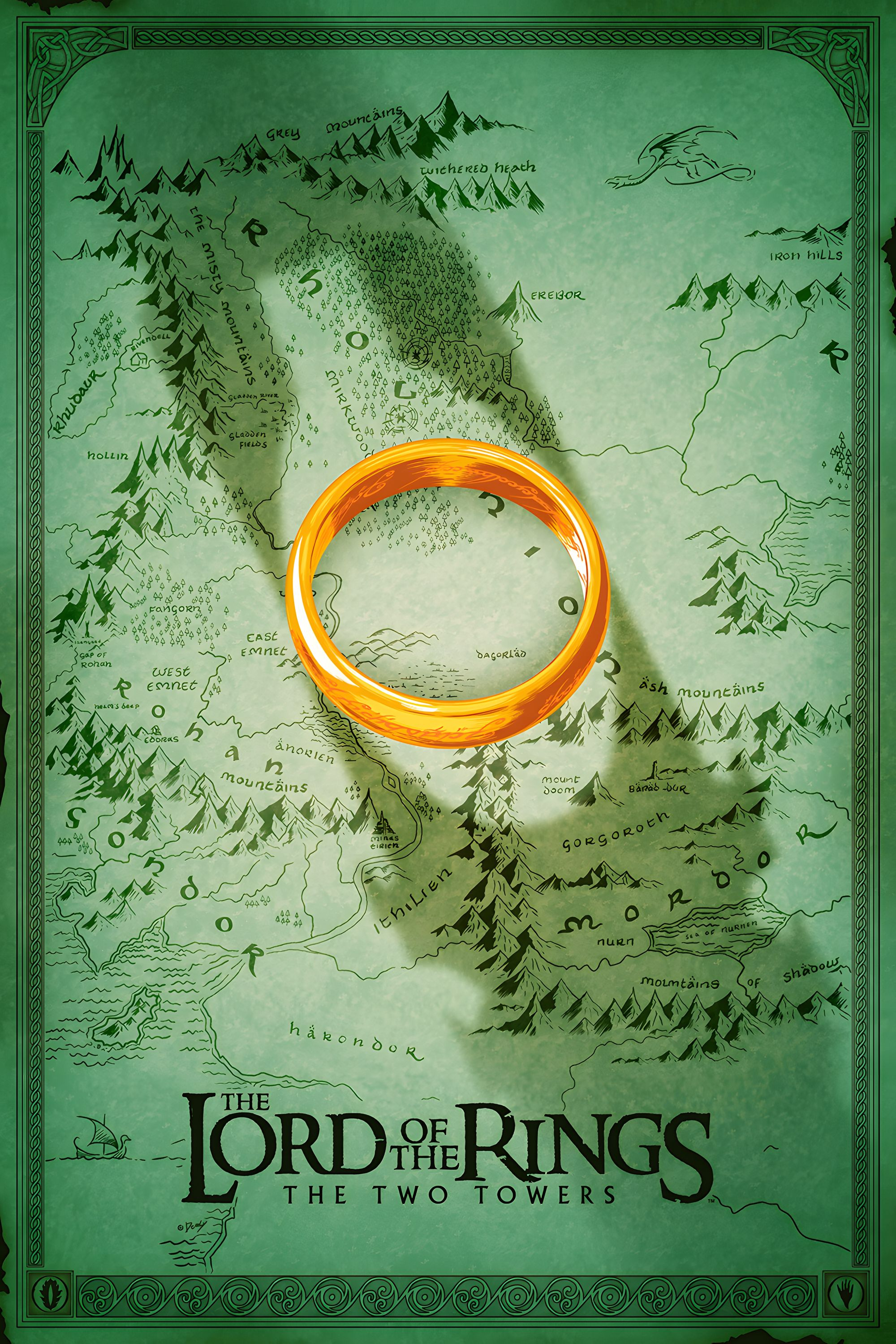 The Lord Of The Rings Artwork Portrait Display J R R Tolkien The Lord Of The Rings The Two Towers Up 2000x3000