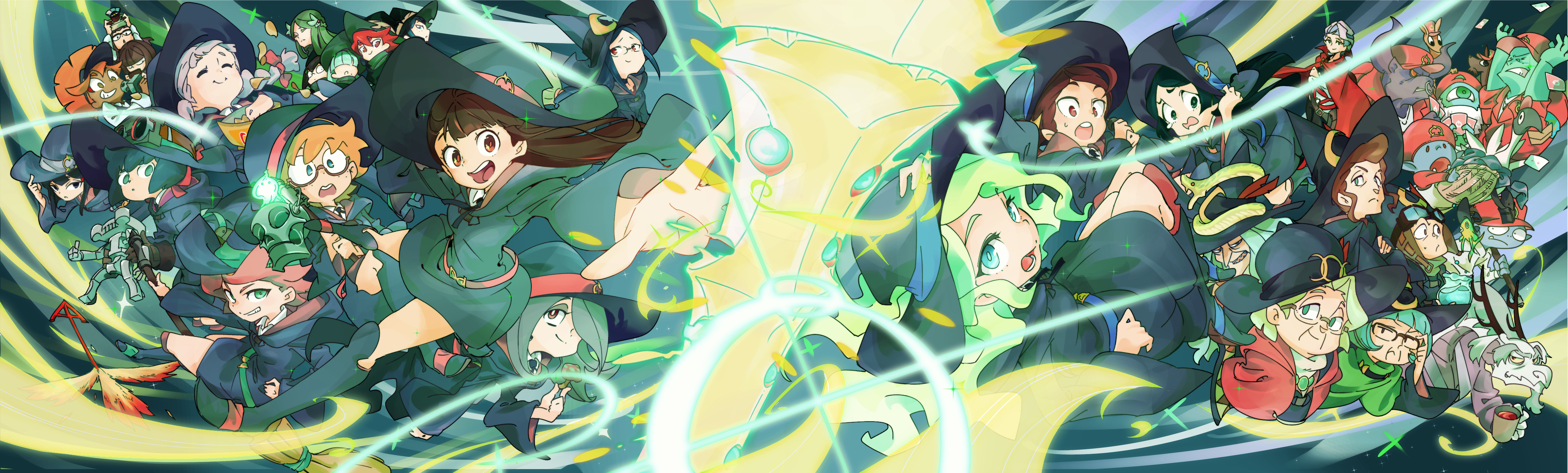 Little Witch Academia Kagari Atsuko Diana Cavendish Sucy Manbavaran Barbara Parker Hannah England Am 4819x1453