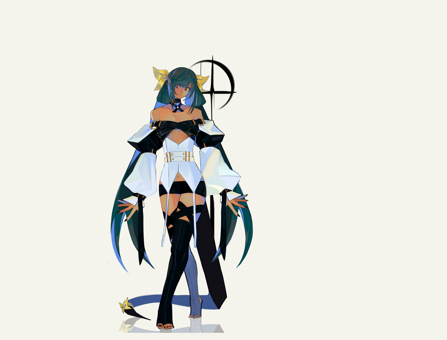 Guilty Gear Dizzy Guilty Gear Anime Girls Minimalism Blue Hair Anime Games 1866x1420