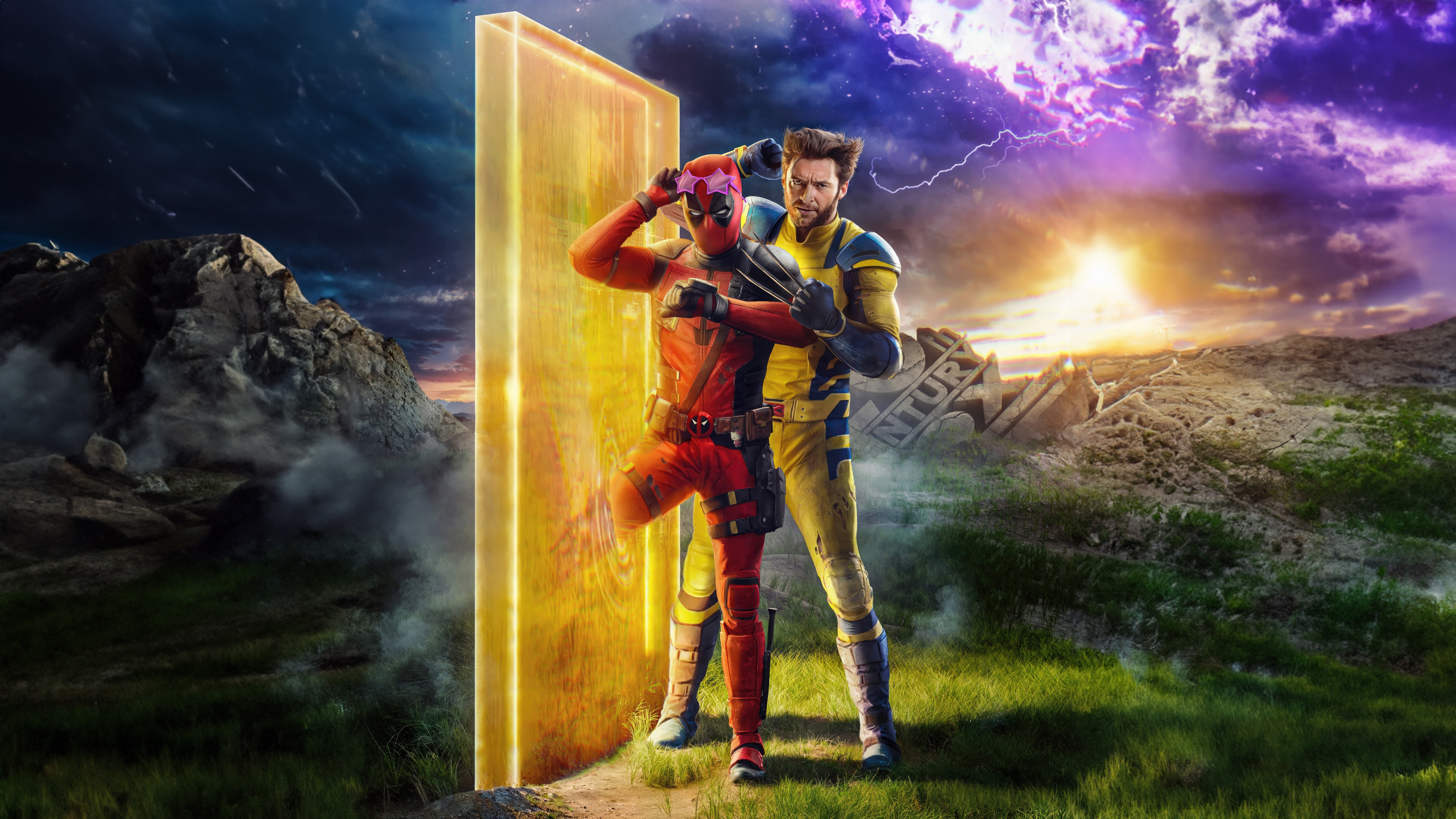 Deadpool Marvel Studios Marvel Cinematic Universe Wolverine Deadpool And Wolverine Hugh Jackman Ryan 3840x2160