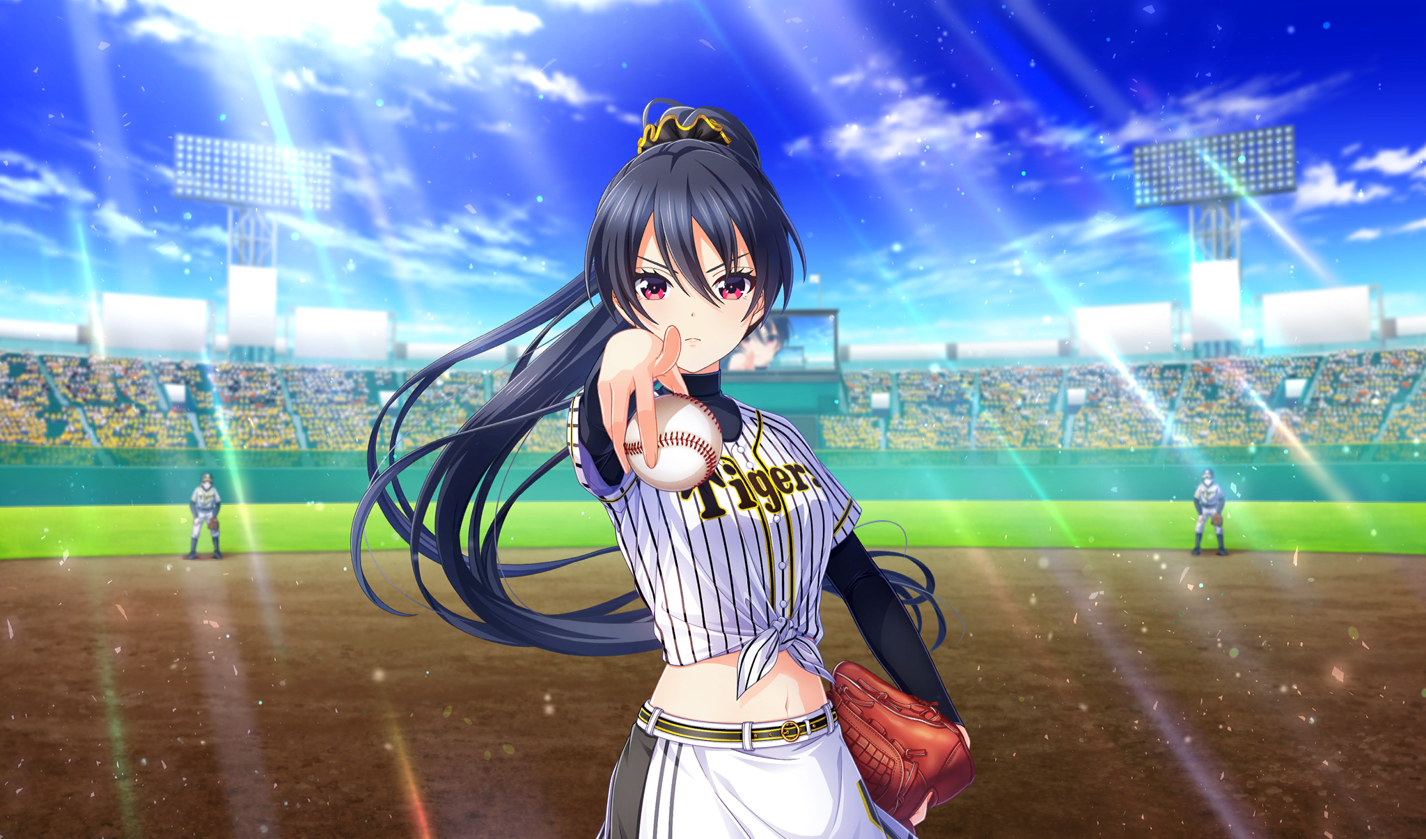 Anime Girls Sunlight Baseball 2048x1205