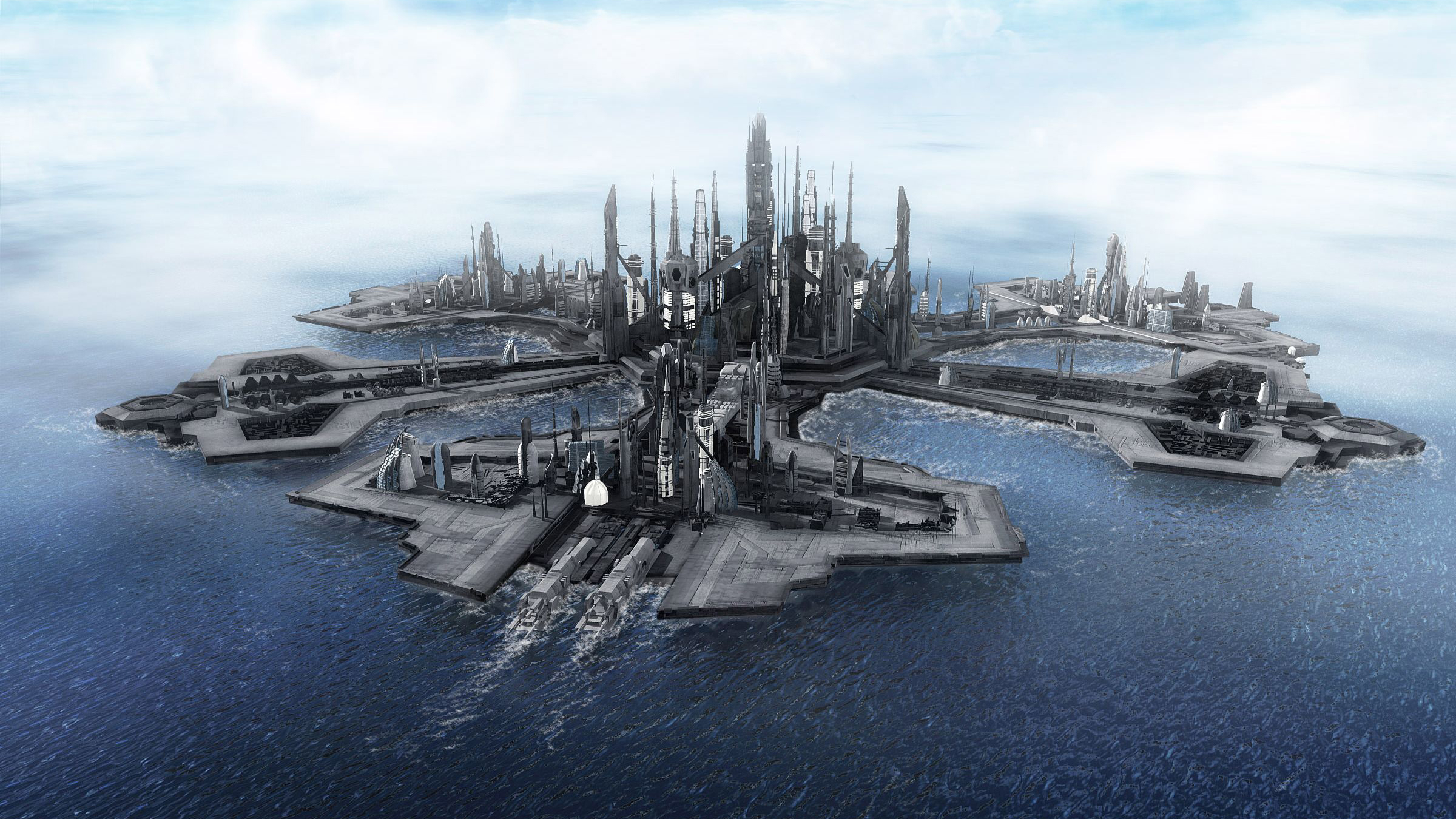 Atlantis Stargate Stargate Atlantis City 2400x1350