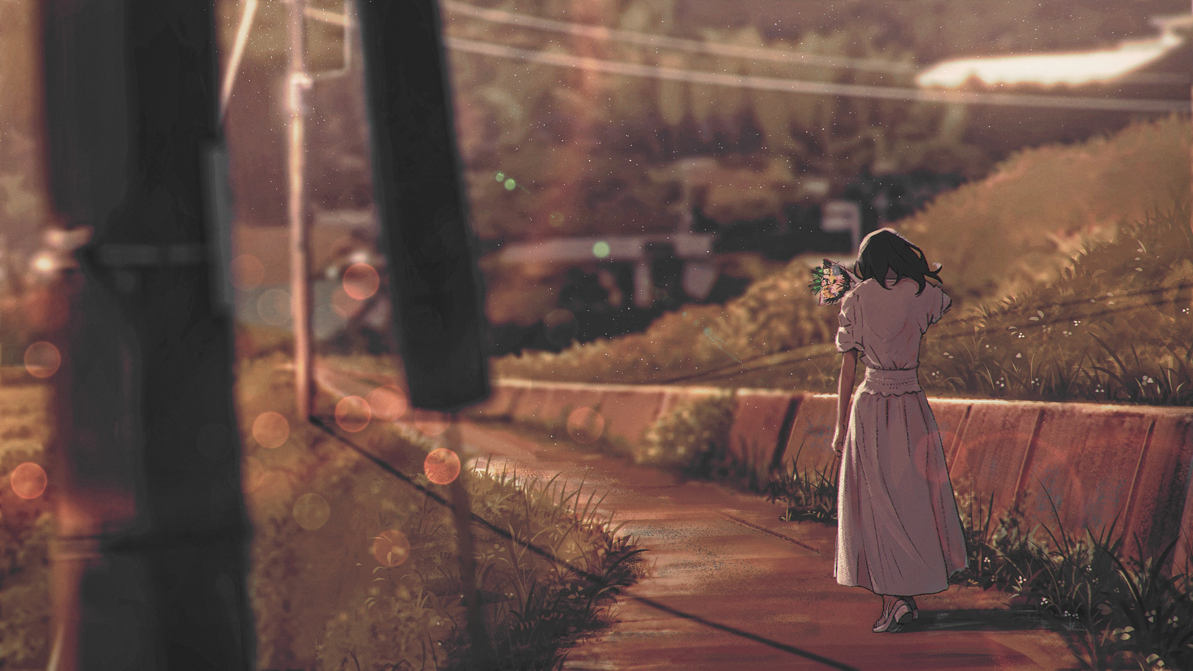 Anime Pixiv Crying Flowers 3840x2160