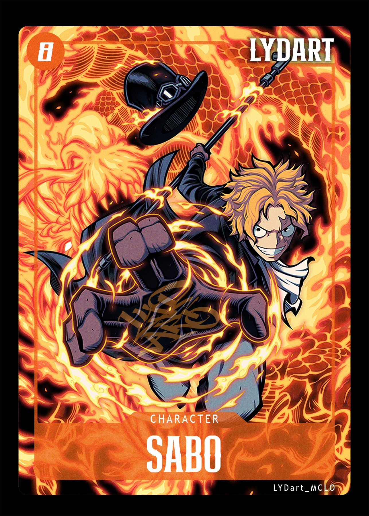 One Piece LYDart Mclo PotatoKingTCG Sabo Fire Anime Boys Anime Hat Trading Card Games Cards Dragon 1287x1800