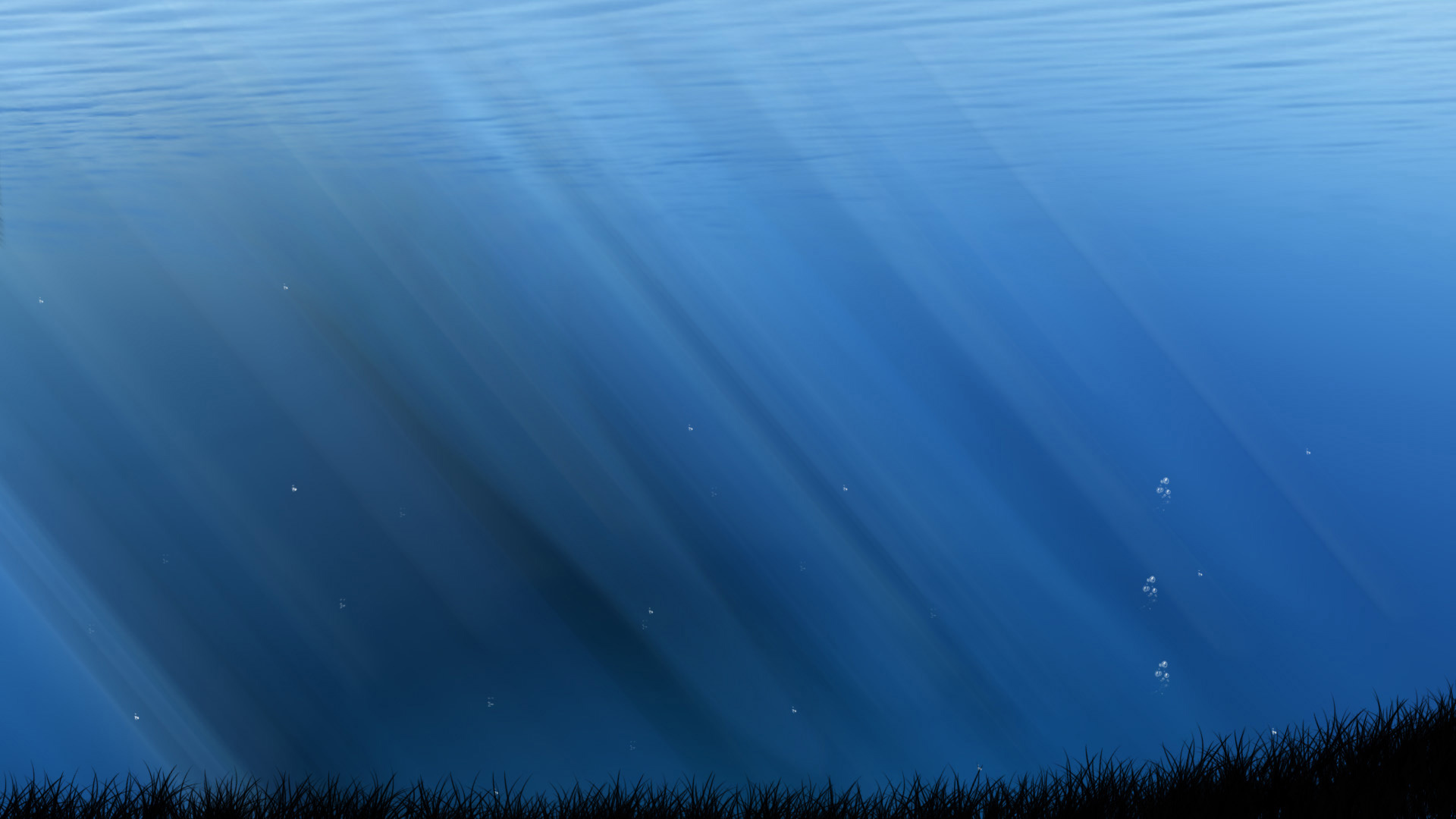 Underwater Blue Bubbles 1920x1080