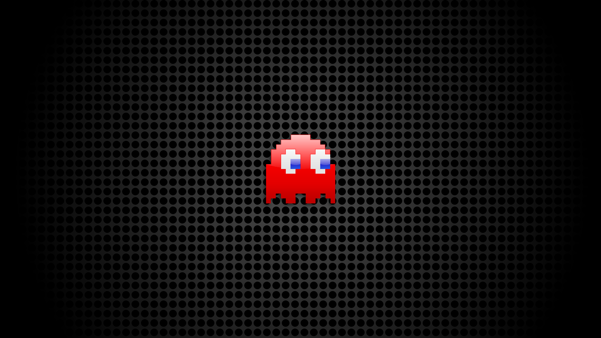 Digital Art Minimalism Black Background Dots Retro Games Ghost Pac Man Gradient Video Games Red 1920x1080