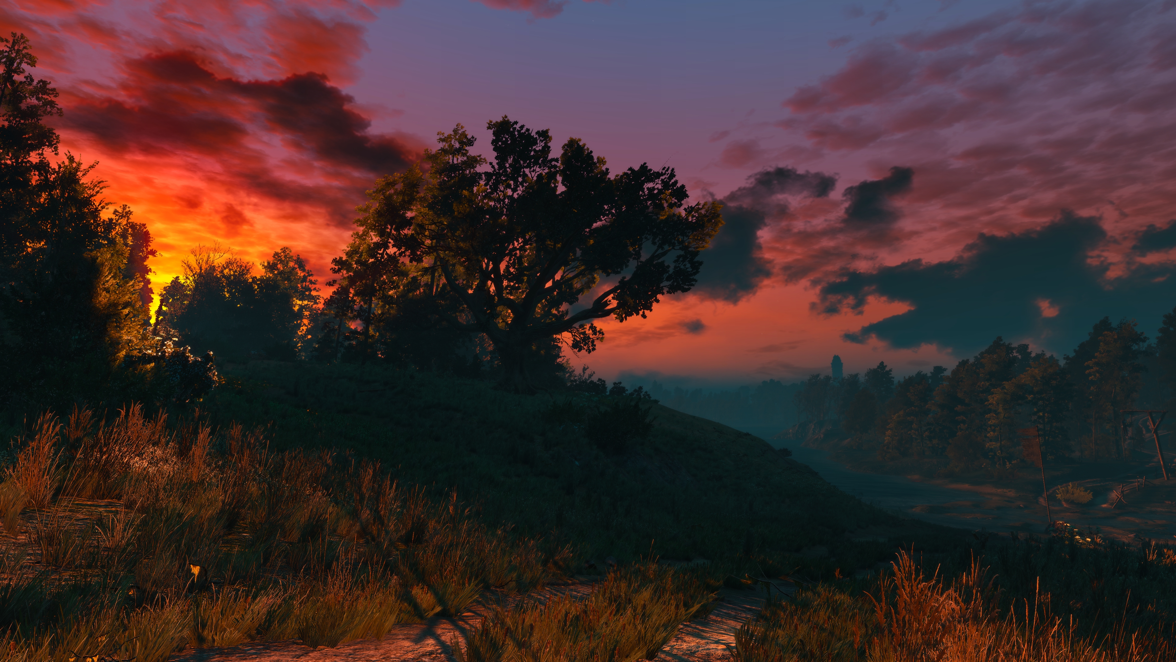 The Witcher 3 Wild Hunt Screen Shot Sunset 3840x2160