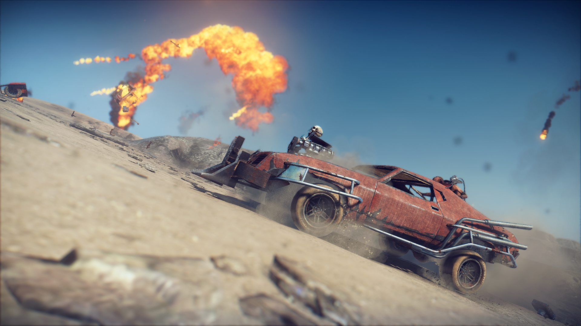 Mad Max Game Car Post Apocalypse Desert Vehicle Offroad Explosion Dirty Mad Max 1920x1080