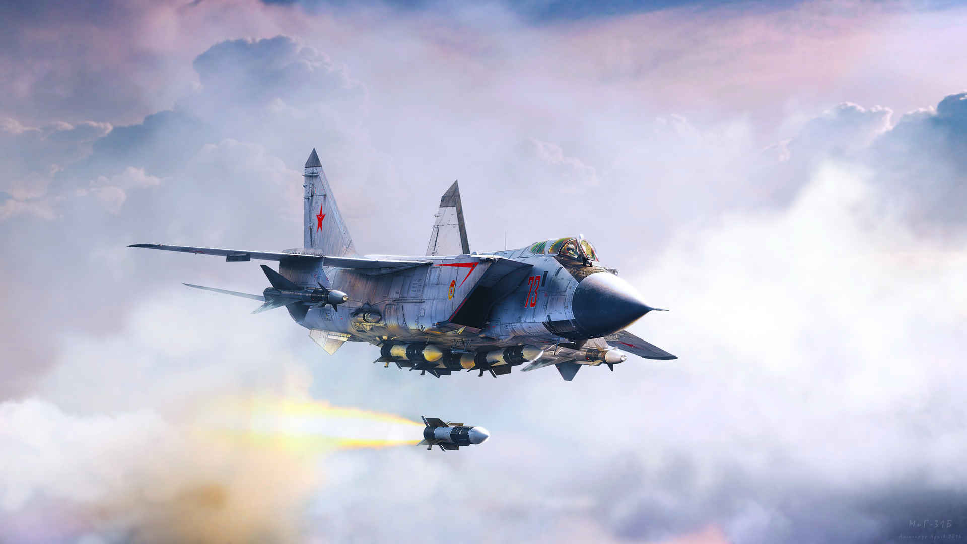 Jet Fighter Military Aircraft Weapon Mikoyan MiG 31 1920x1080