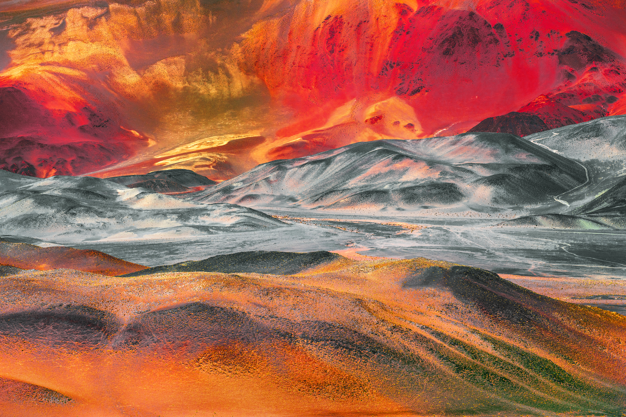 Fabrizio Fortuna Landscape Sand Colorful Gradient Red 2000x1333