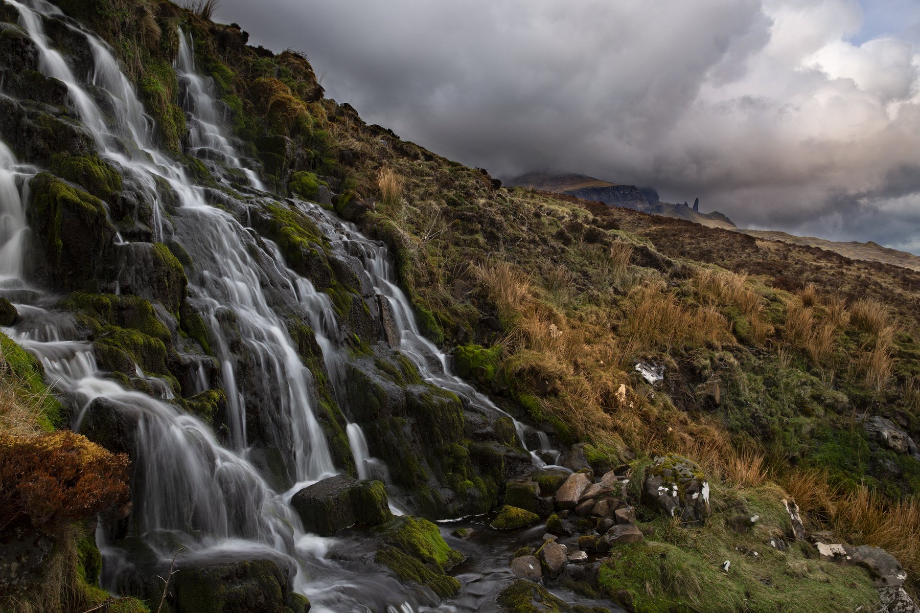 Raufz Landscape Water Waterfall Long Exposure Hills 1800x1199