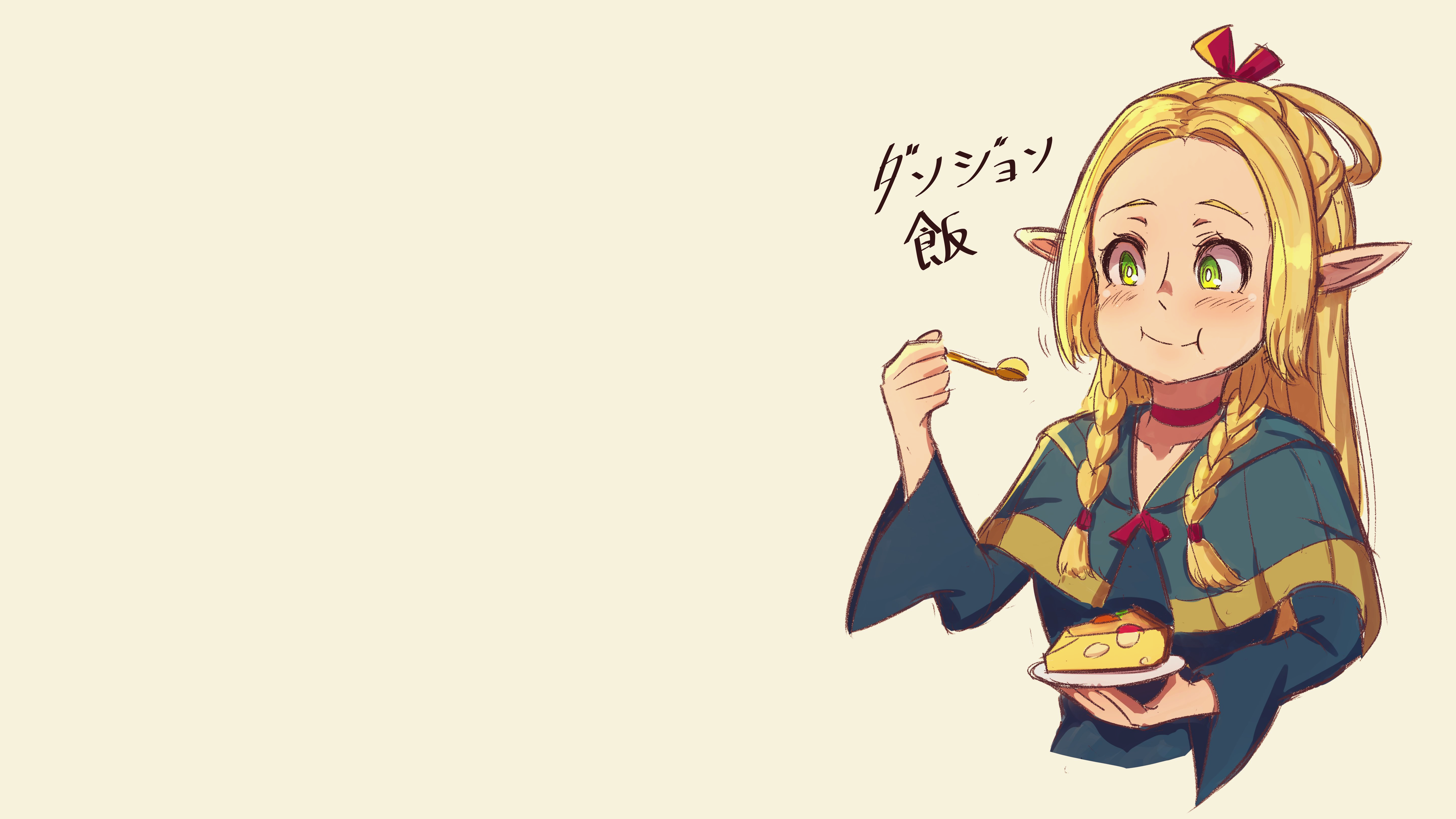 Delicious In Dungeon Marcille Marcille Donato Bangs Blonde Green Eyes Braids Elves Elven Pointy Ears 5760x3240
