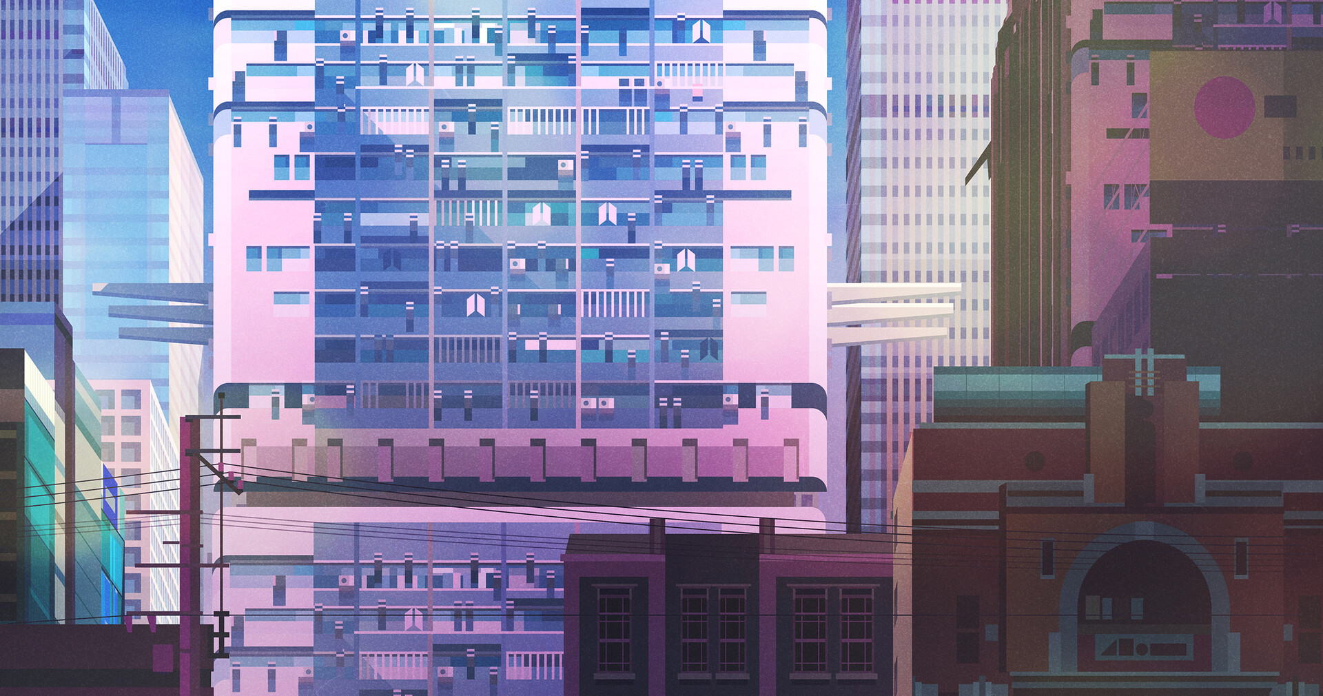 James Gilleard Apartments Power Lines City 1920x1010