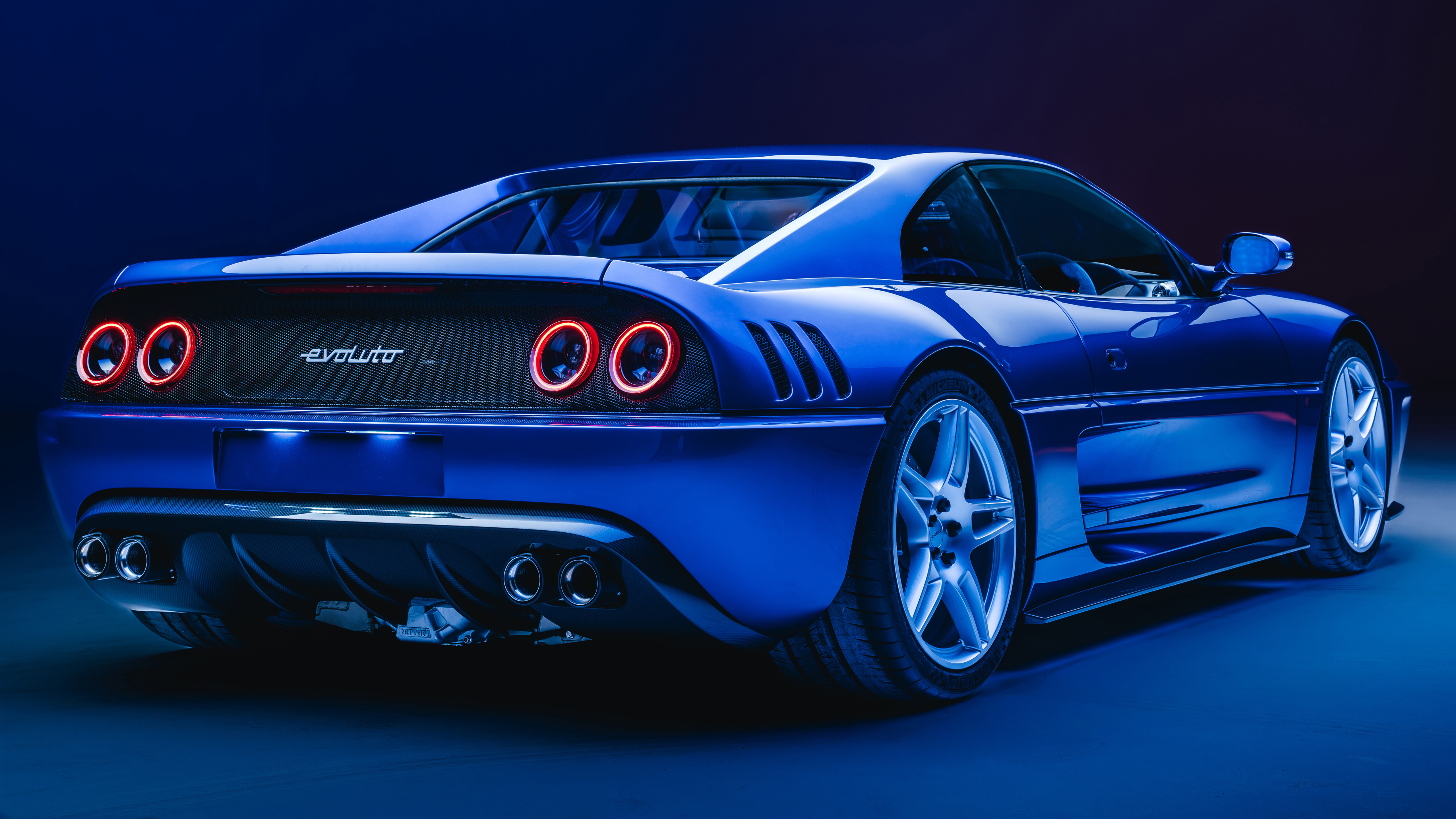 Ferrari F355 Ferrari Pininfarina Blue Cars Car Italian Cars Supercars 5120x2880