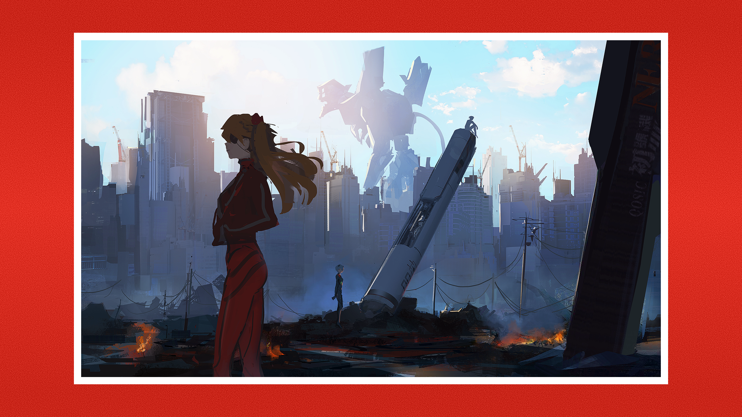 Asuka Langley Soryu Ayanami Rei EVA Unit 02 Neon Genesis Evangelion Evangelion 1 0 You Are Not Alone 2560x1440