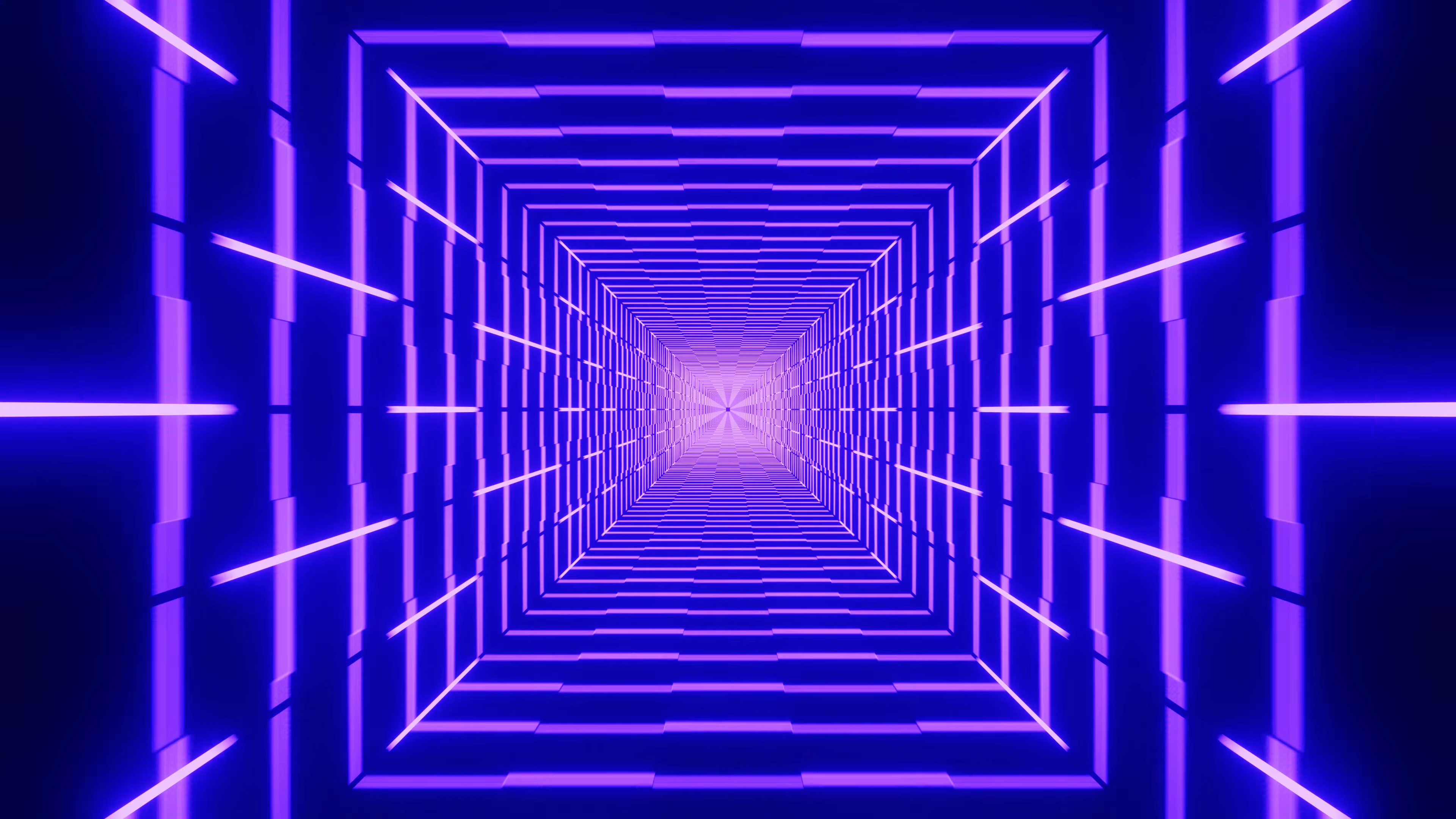 Futuristic Abstract Neon Neon Blue CGi Geometry Pink Blue Bright Lights Digital Art 3840x2160