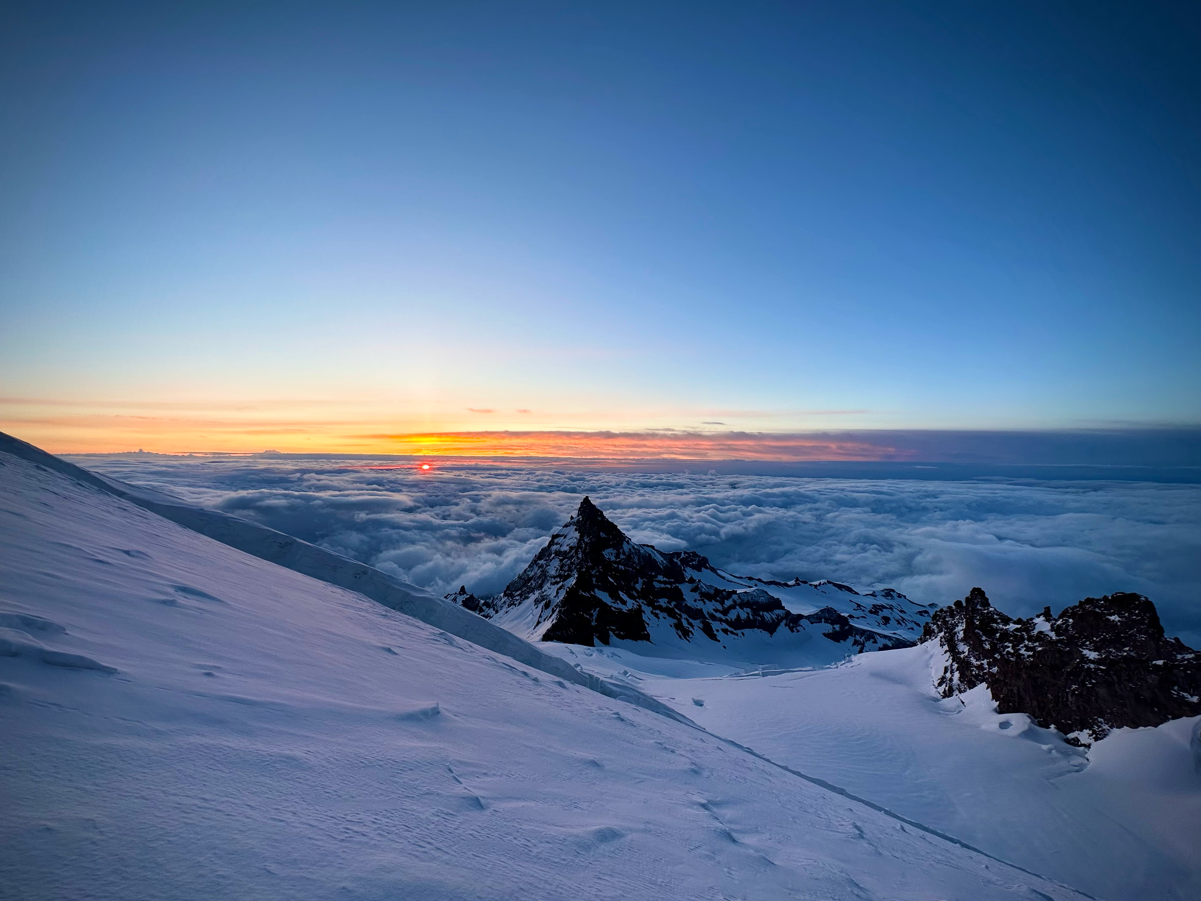 Sunset Mount Rainier National Park USA Washington State North America Snow Mountains Mountain View C 3890x2918