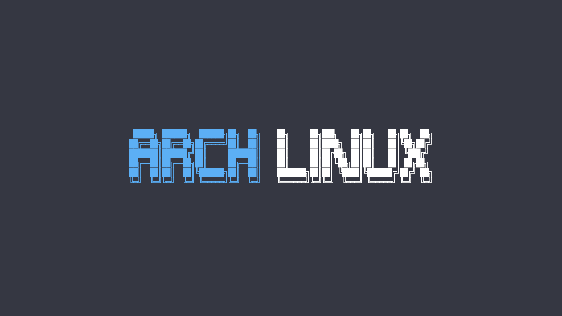 Arch Linux ASCii Art Terminal Blue Simple Background Digital Art 1920x1080