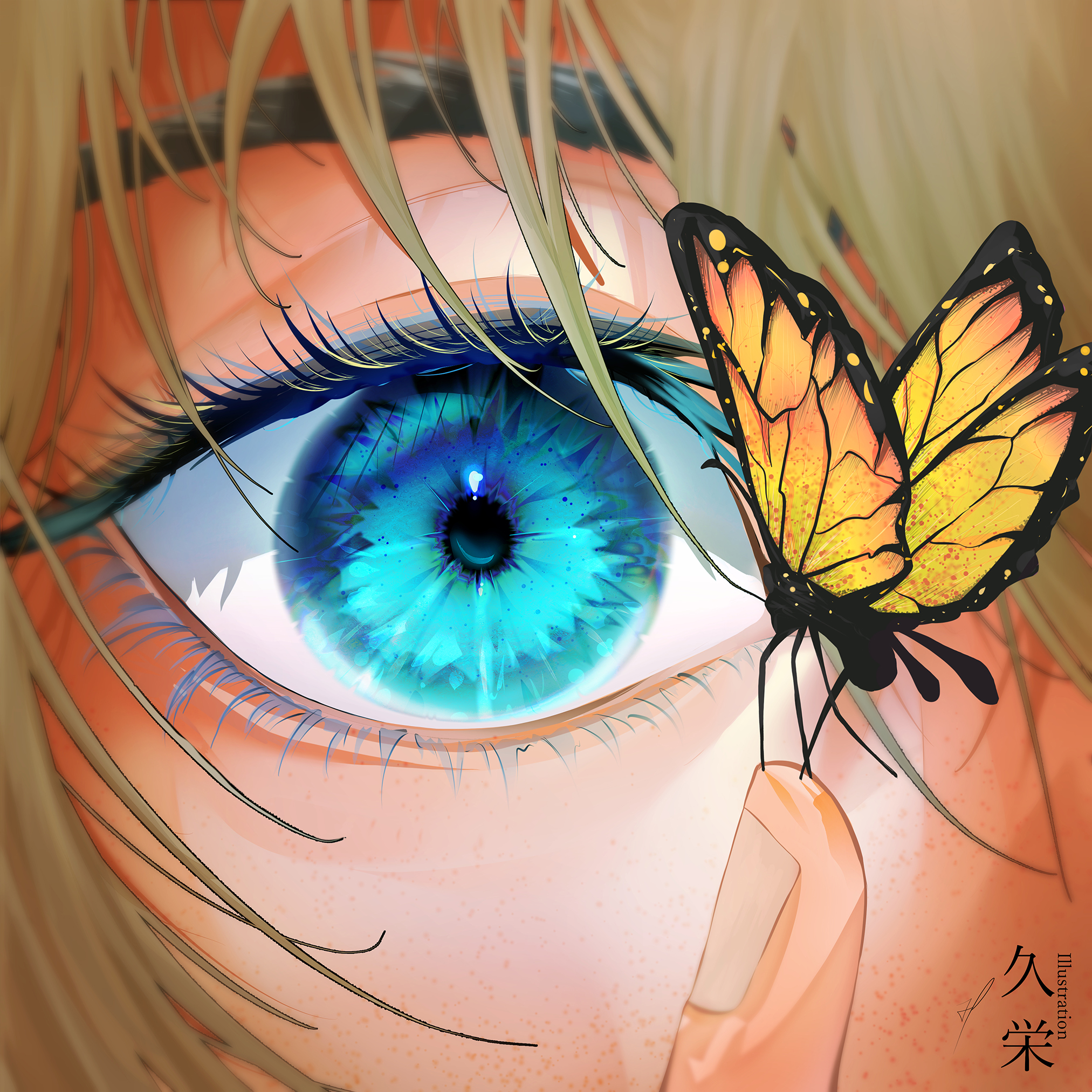 Anime Anime Girls Blue Eyes Butterfly Blonde Fingers Fate Grand Order 2025x2025