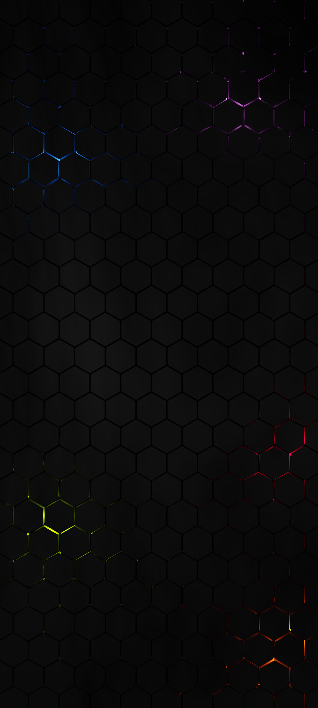 Hex Hexagon CGi Dark Background 1080x2400
