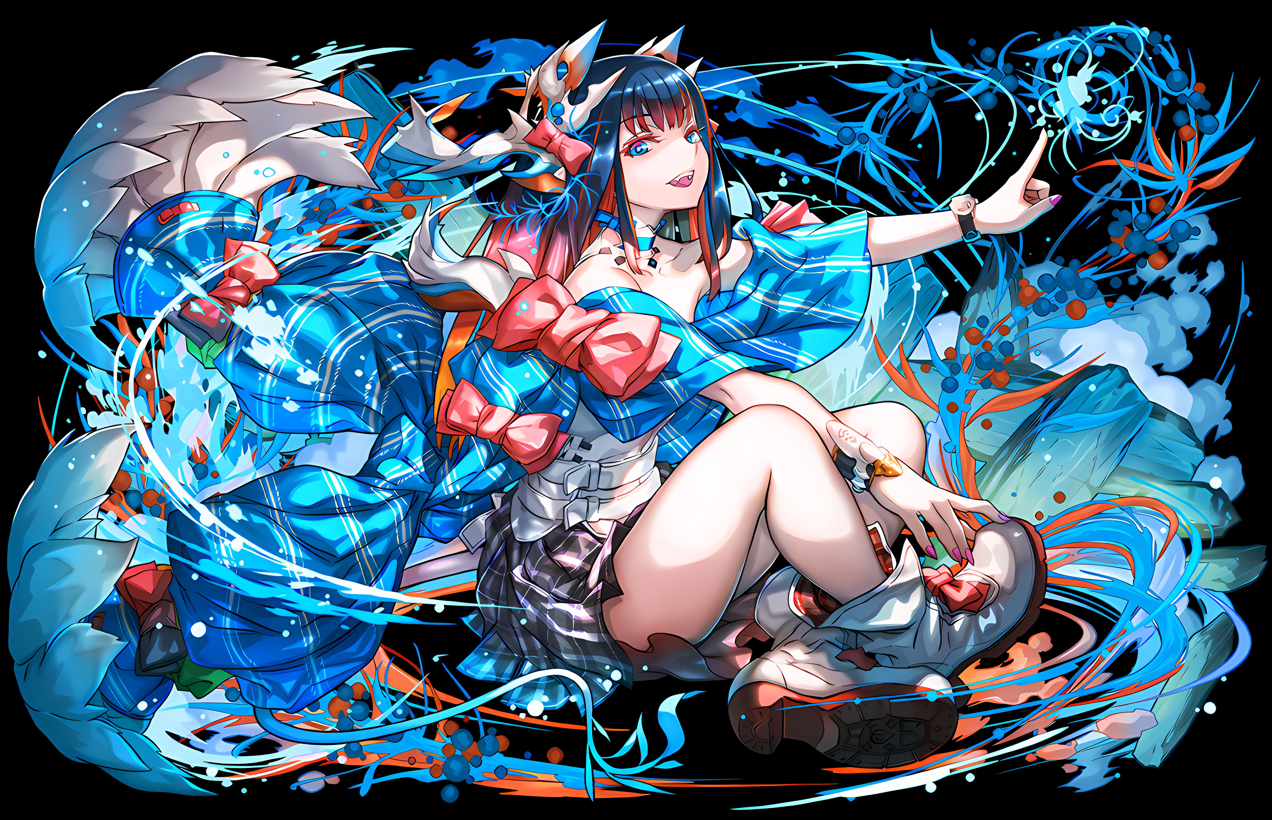 Puzzle Dragons Puzzle And Dragons Dragon Bow Blouse Fangs 4424x2852