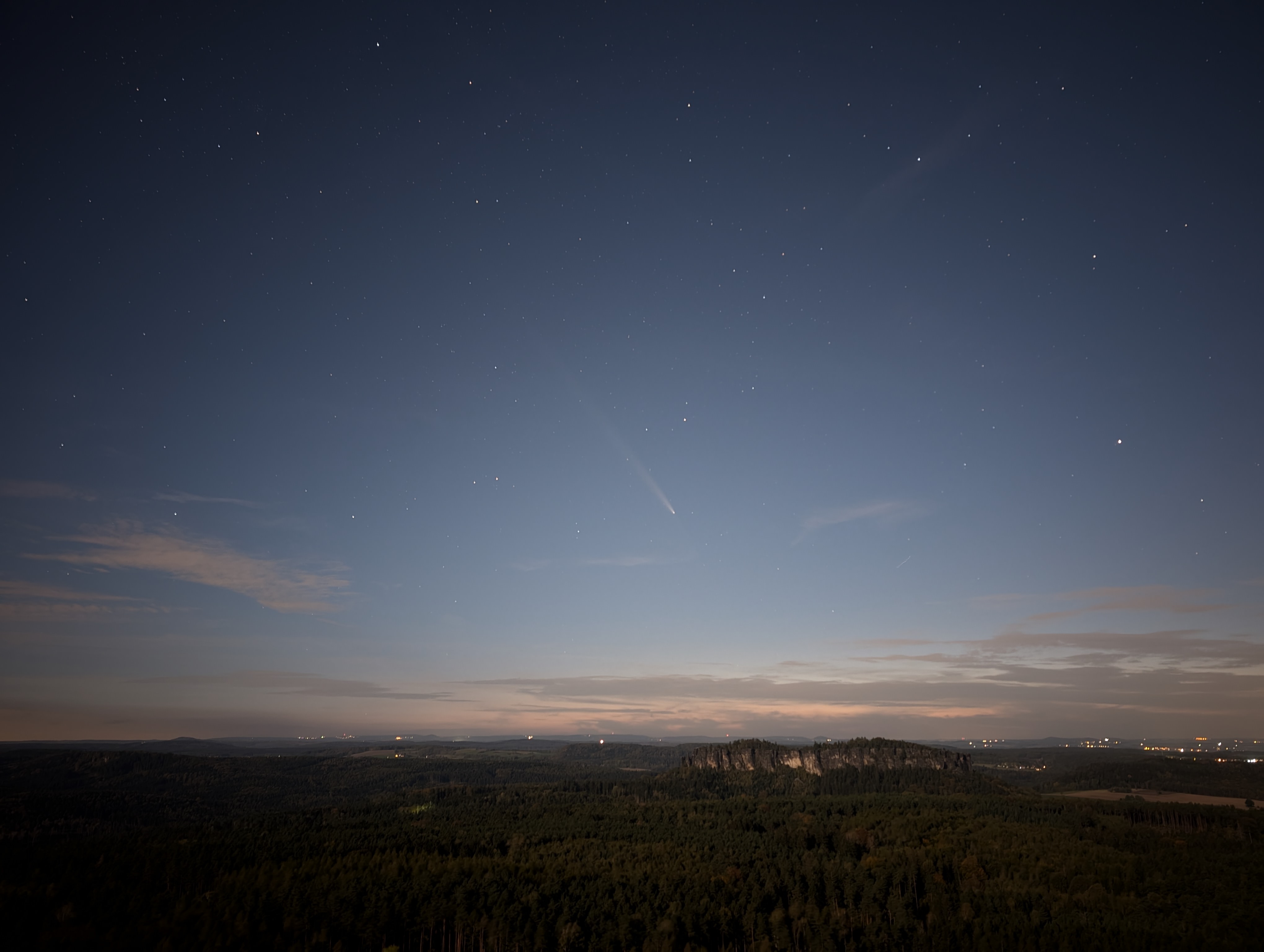 Astronomy Tsuchinshan ATLAS Comet Saxon Switzerland 4080x3072