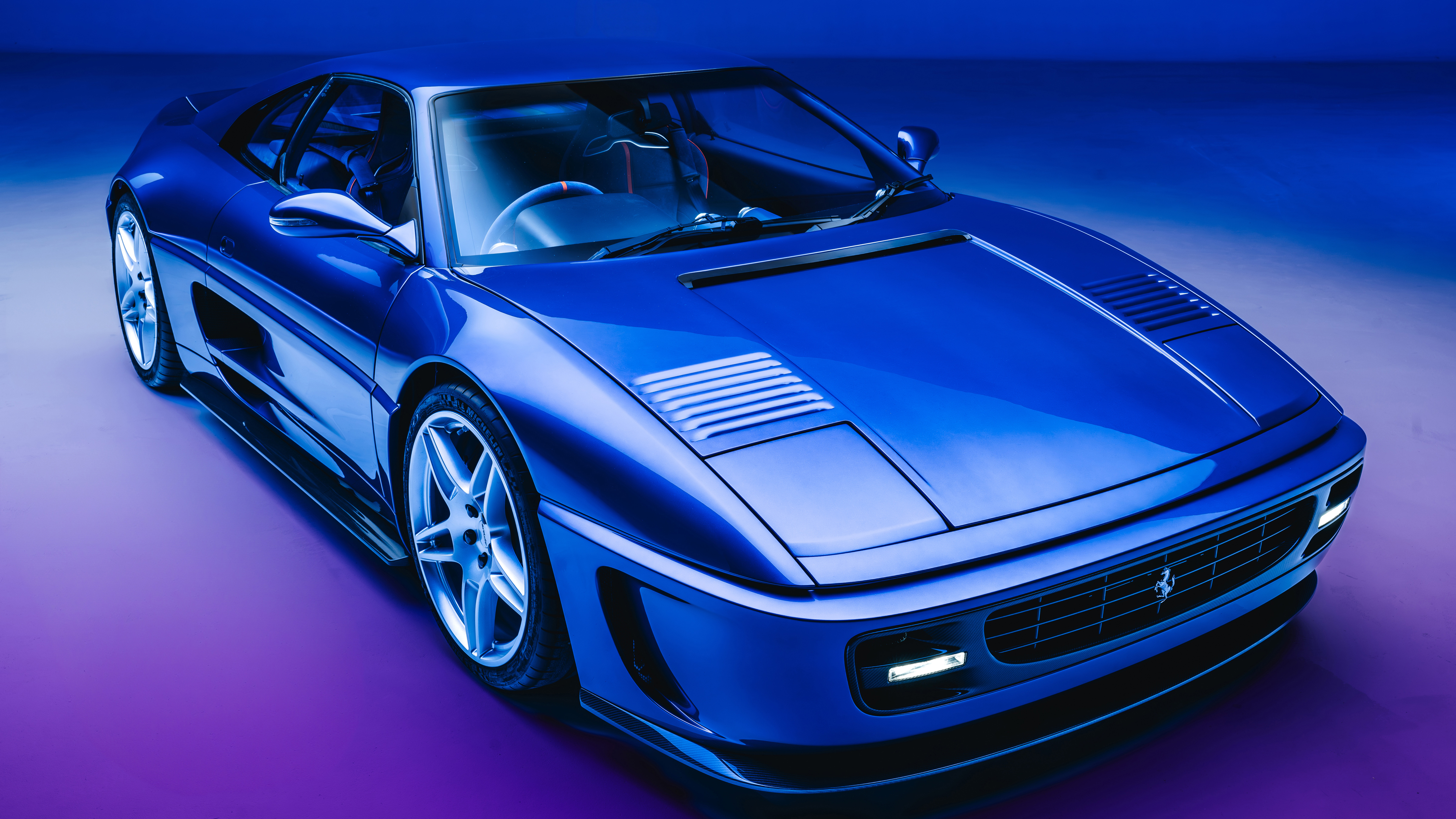 Ferrari F355 Ferrari Pininfarina Blue Cars Car Italian Cars Supercars 5120x2880