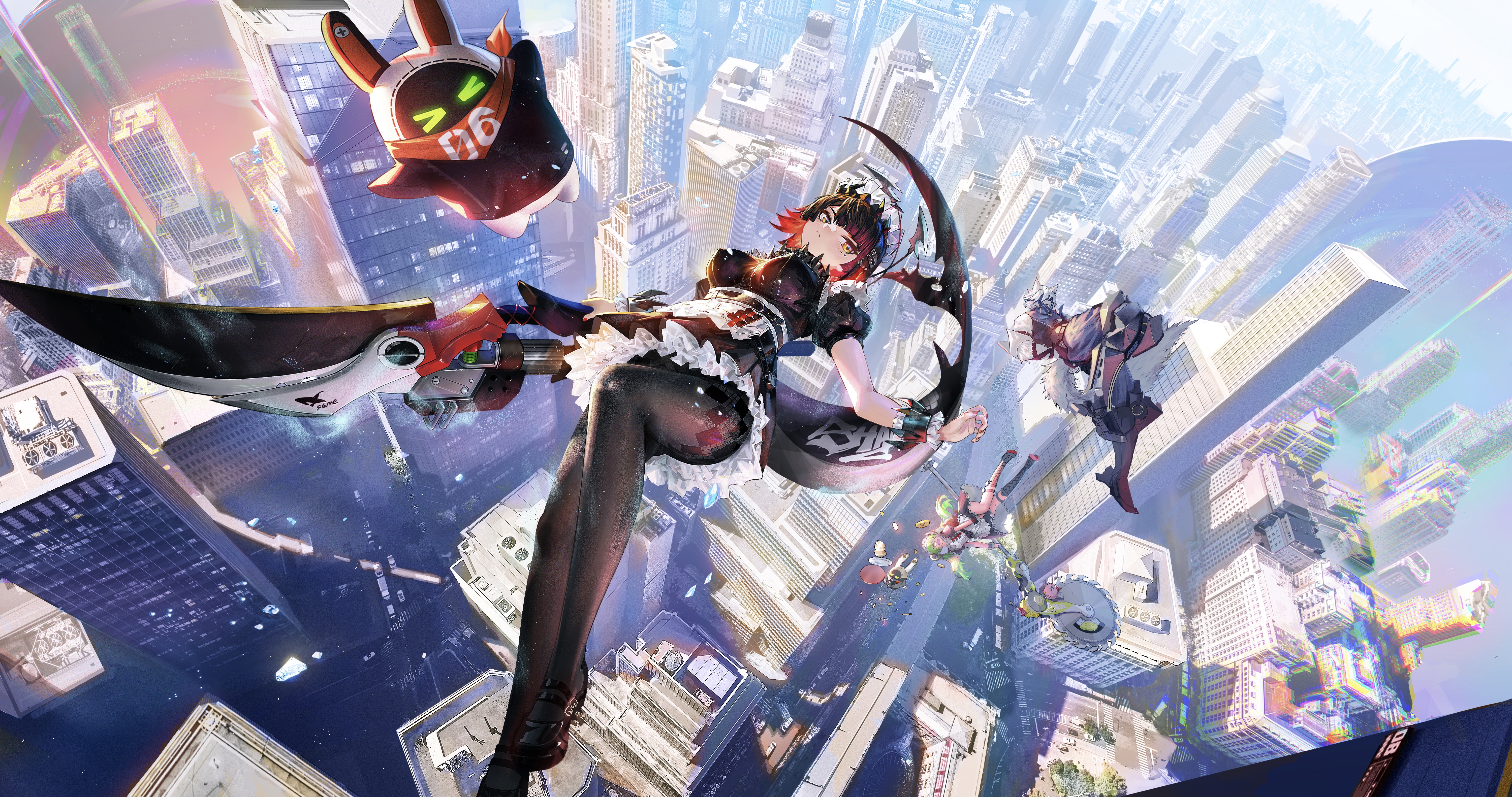 Anime Anime Girls Twintails Animal Ears Ellen Joe Zenless Zone Zero Von Lycaon Zenless Zone Zero Cor 6000x3164