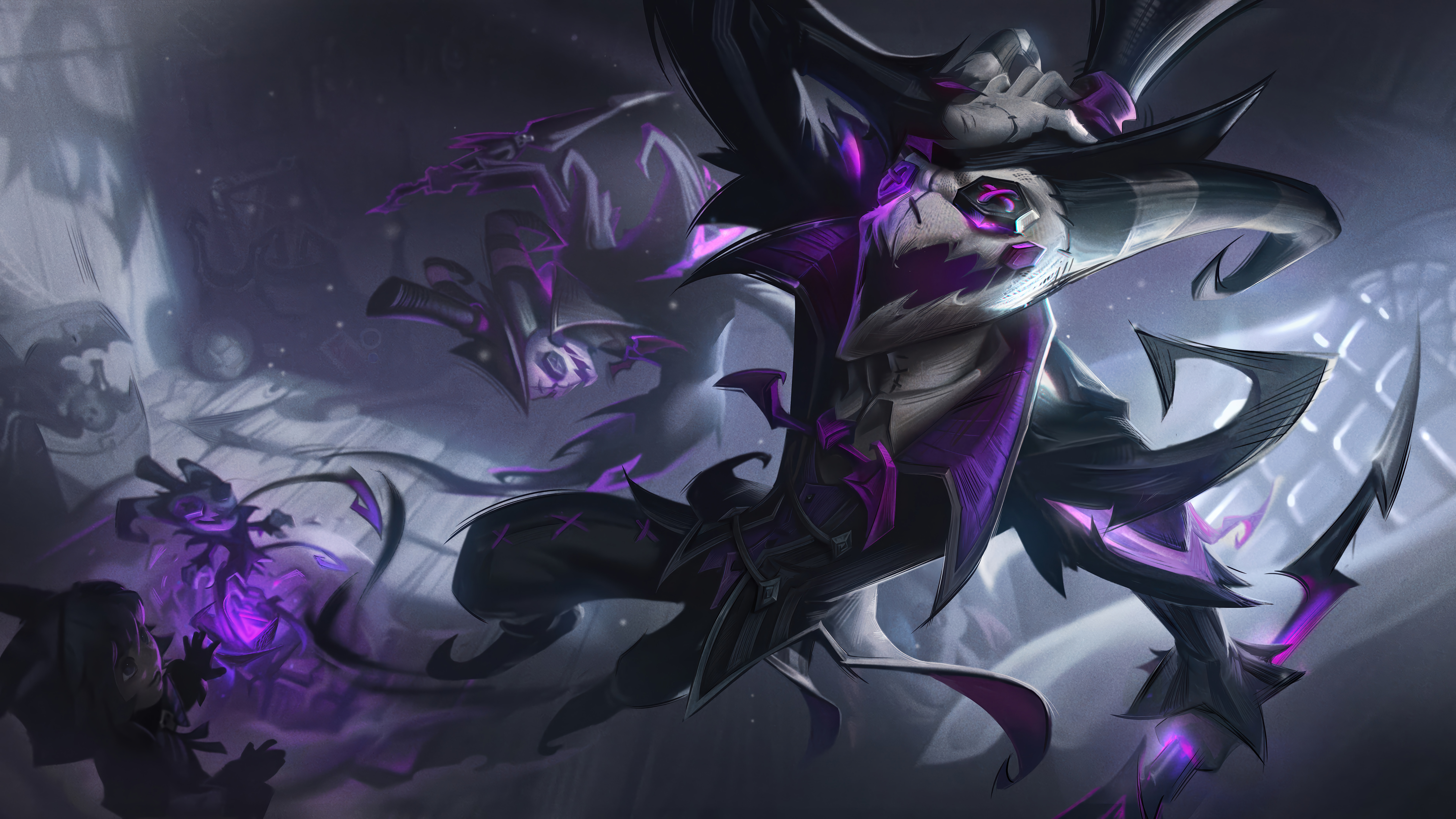 Fright Night League Of Legends League Of Legends Digital Art Riot Games GZG 4K Video Games Shaco Lea 7680x4320